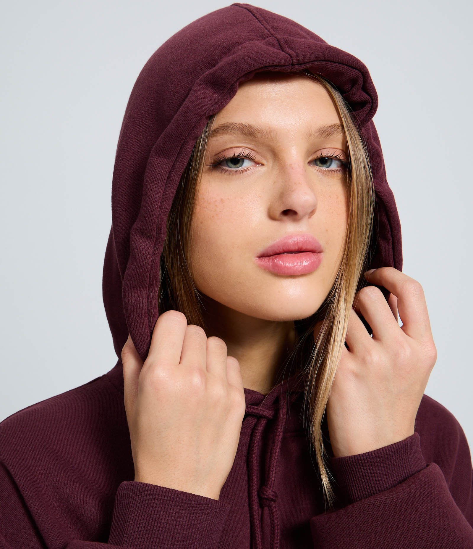 Blusão Moletom Oversized com Estampa College Copenhagen Bordô 3