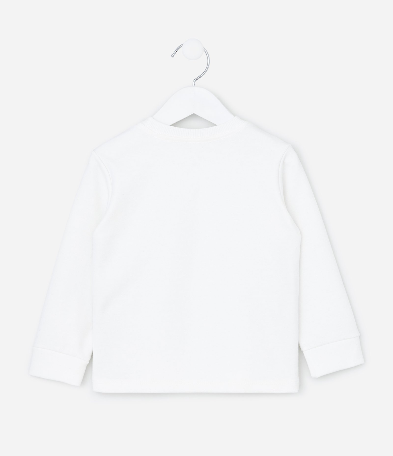 Camiseta Infantil em Algodão com Manga Longa – Tam 1 a 5/6 Anos Branco 2