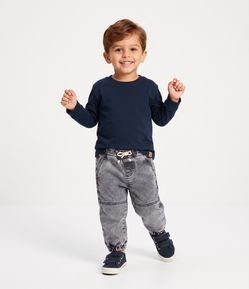 Camiseta Infantil em Algodão com Manga Longa – Tam 1 a 6 Anos