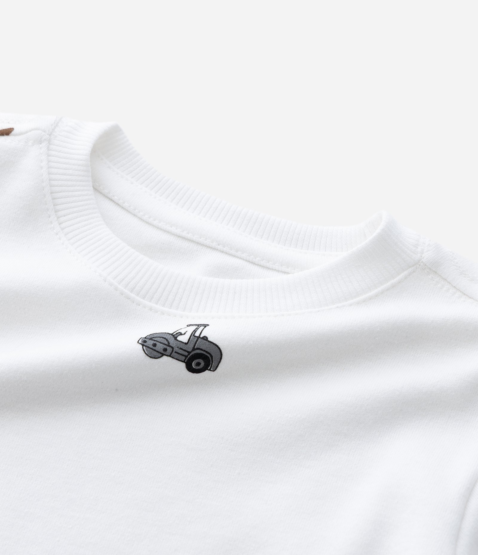 Camiseta Infantil em Suedine com Estampa de Carrinhos – Tam 1 a 5/6 Anos Branco 5