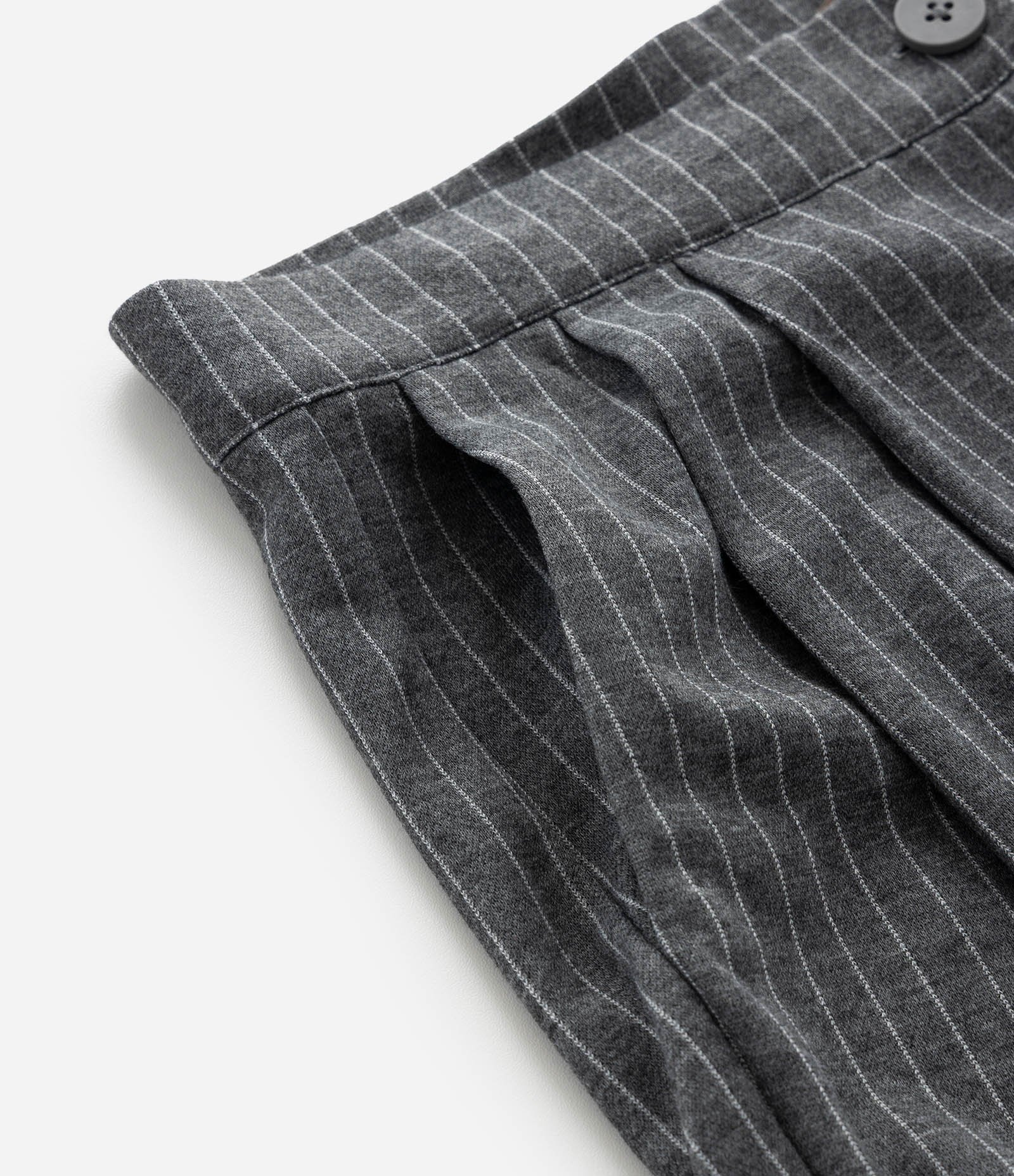 Calça Wide Leg em Moletom com Risca de Giz Curve & Plus Size Cinza 4