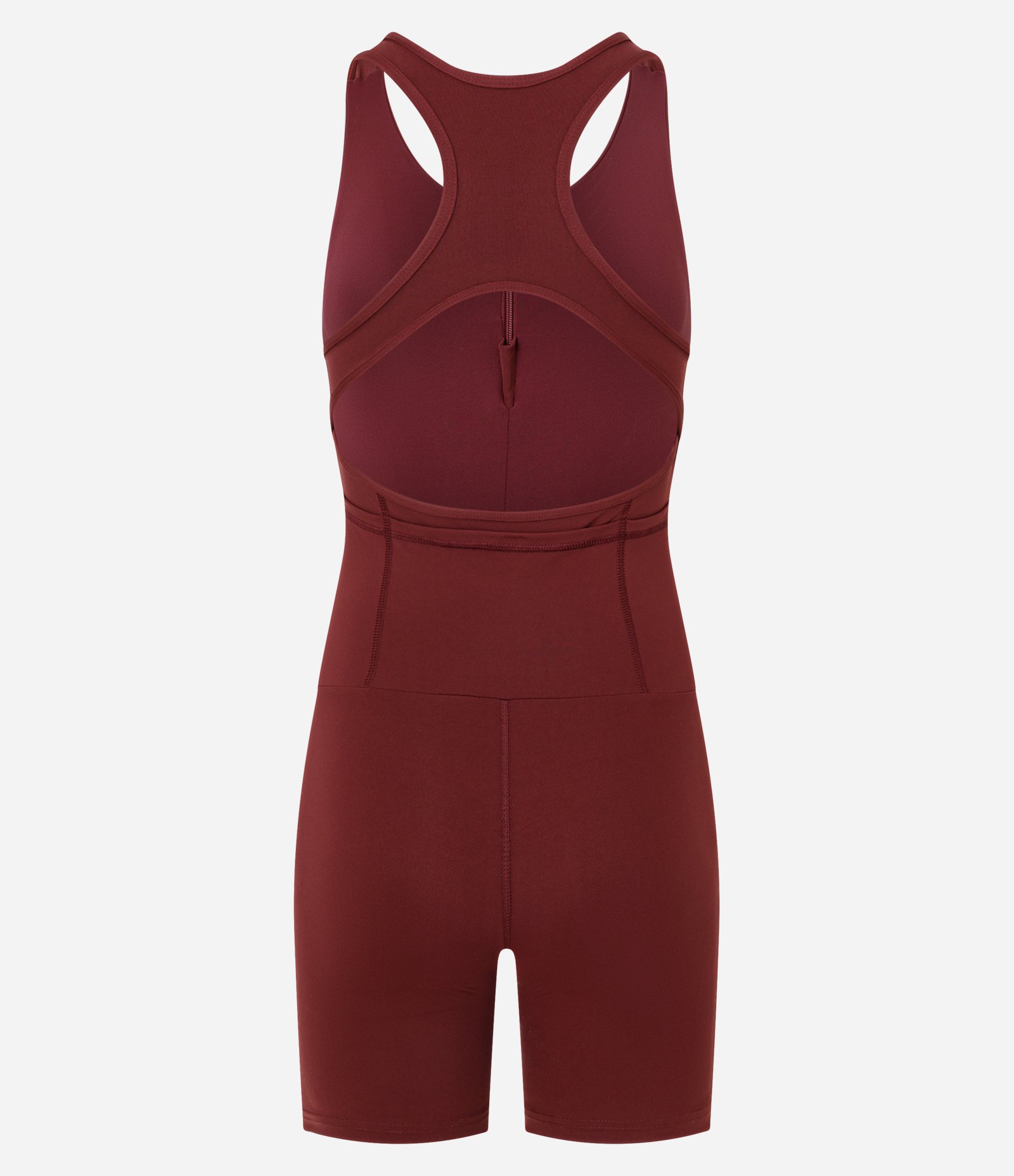 Macaquinho Nadador Esportivo em Microfibra com Zíper Frontal Vermelho 6