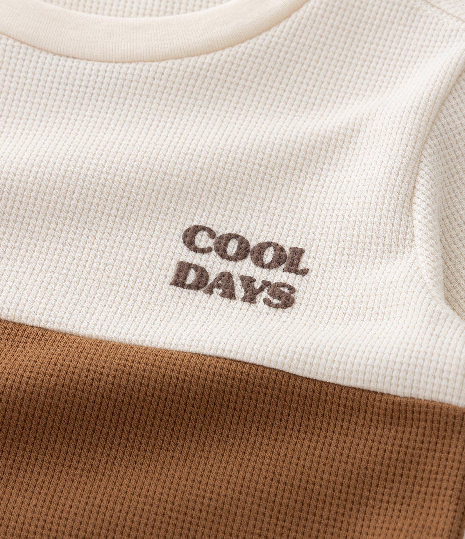 Camiseta Infantil em Piquet com Recortes - Tam 1 a 6 Anos Bege/Marrom 5