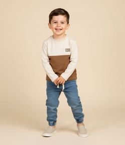 Camiseta Infantil em Piquet com Recortes - Tam 1 a 6 Anos