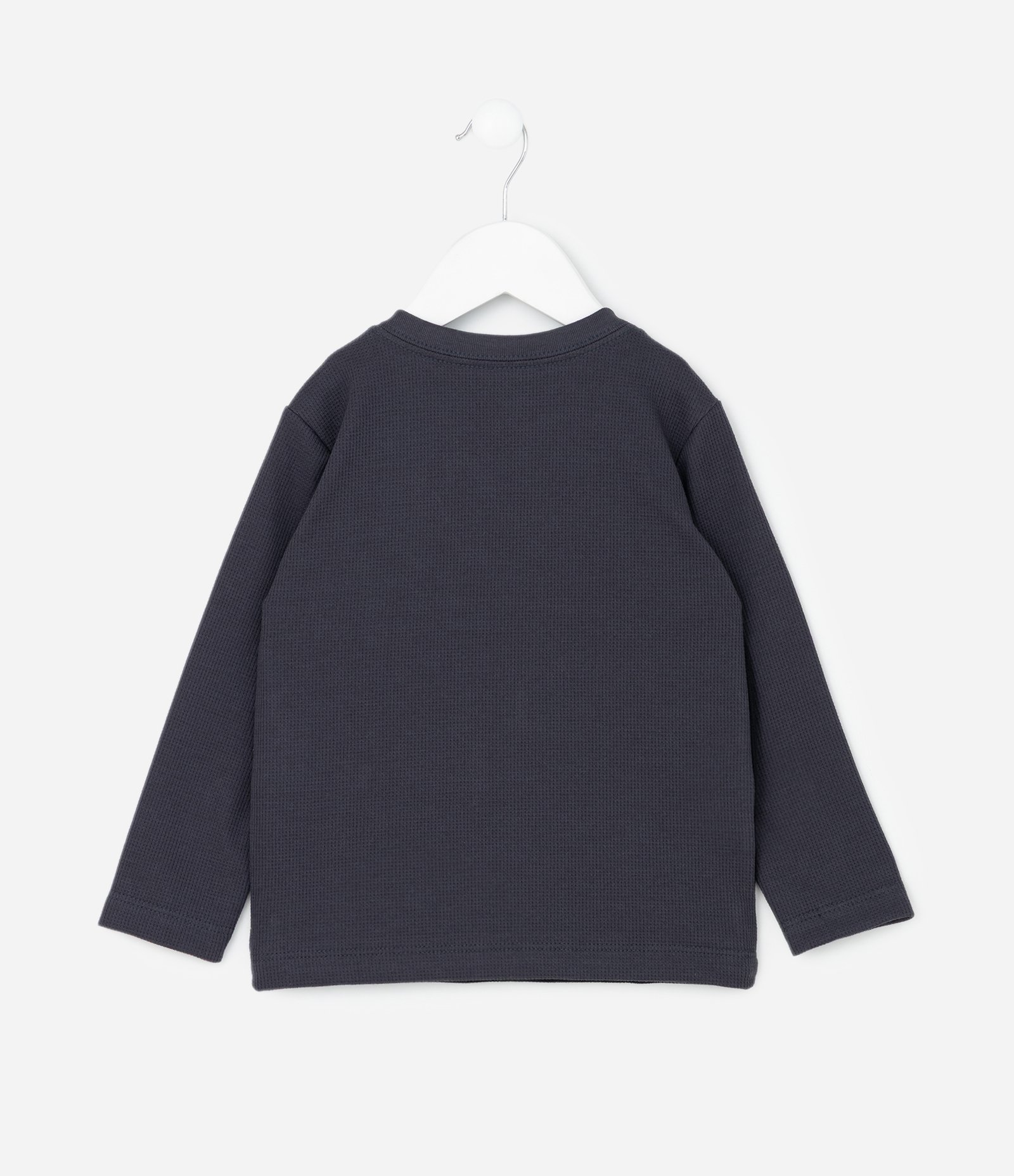 Camiseta Infantil em Piquet com Recortes - Tam 1 a 6 Anos Cinza/Preto 3