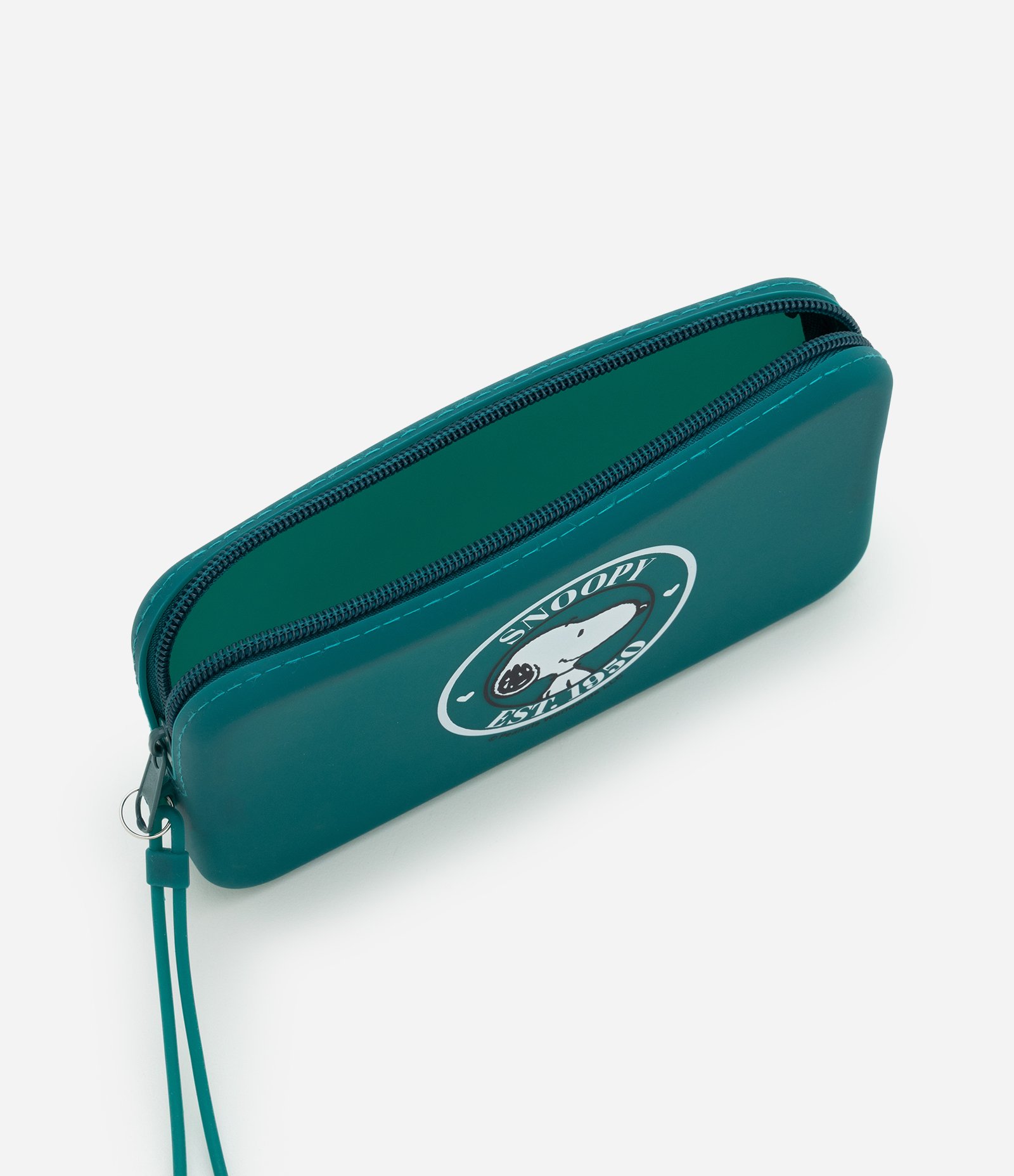Necessaire Pequena em Silicone com Estampa Snoopy Verde 5