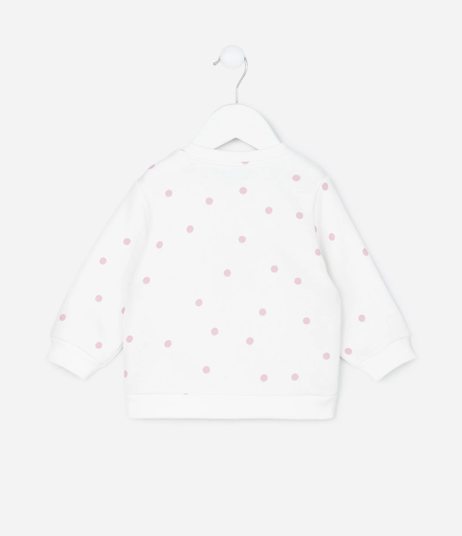 Casaco Infantil com Poá e Estampa Poodle – Tam RN a 18 Meses Branco 2