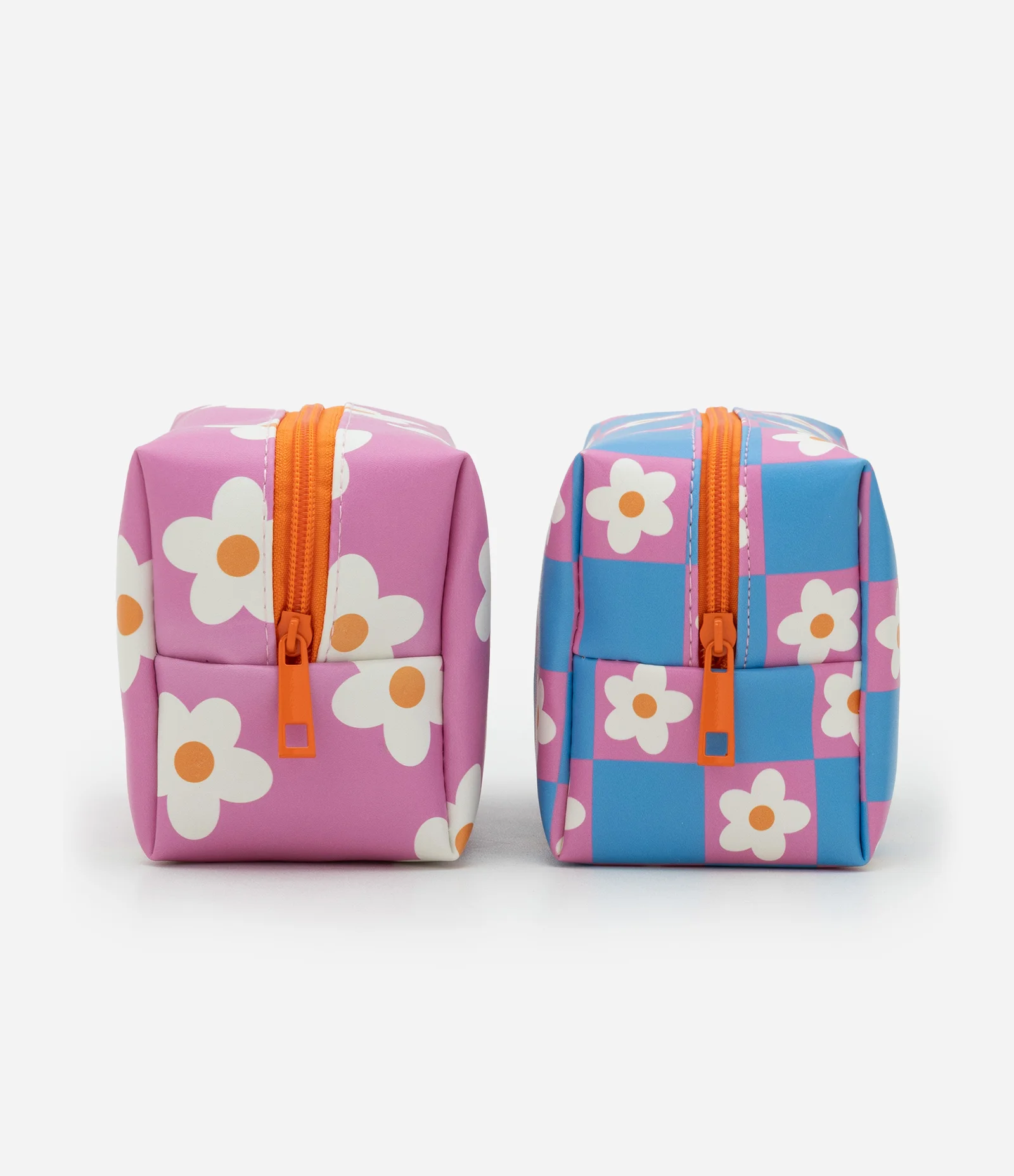 Kit 03 Nécessaires com Alça de Mão e Estampa Floral Multicores 2