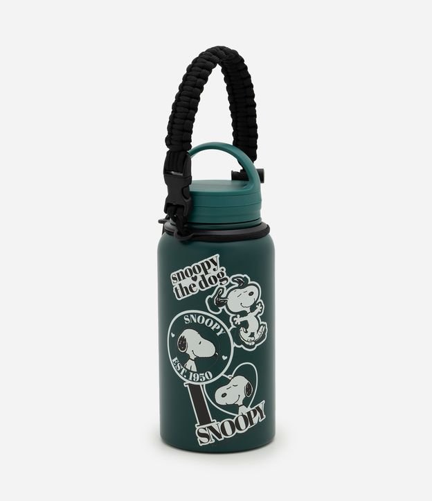 Garrafa Térmica com Alça e Estampa Snoopy 800ml