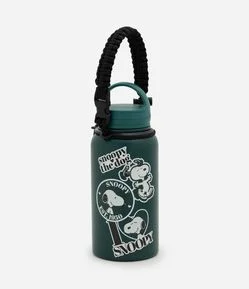 Garrafa Térmica com Alça e Estampa Snoopy 800ml