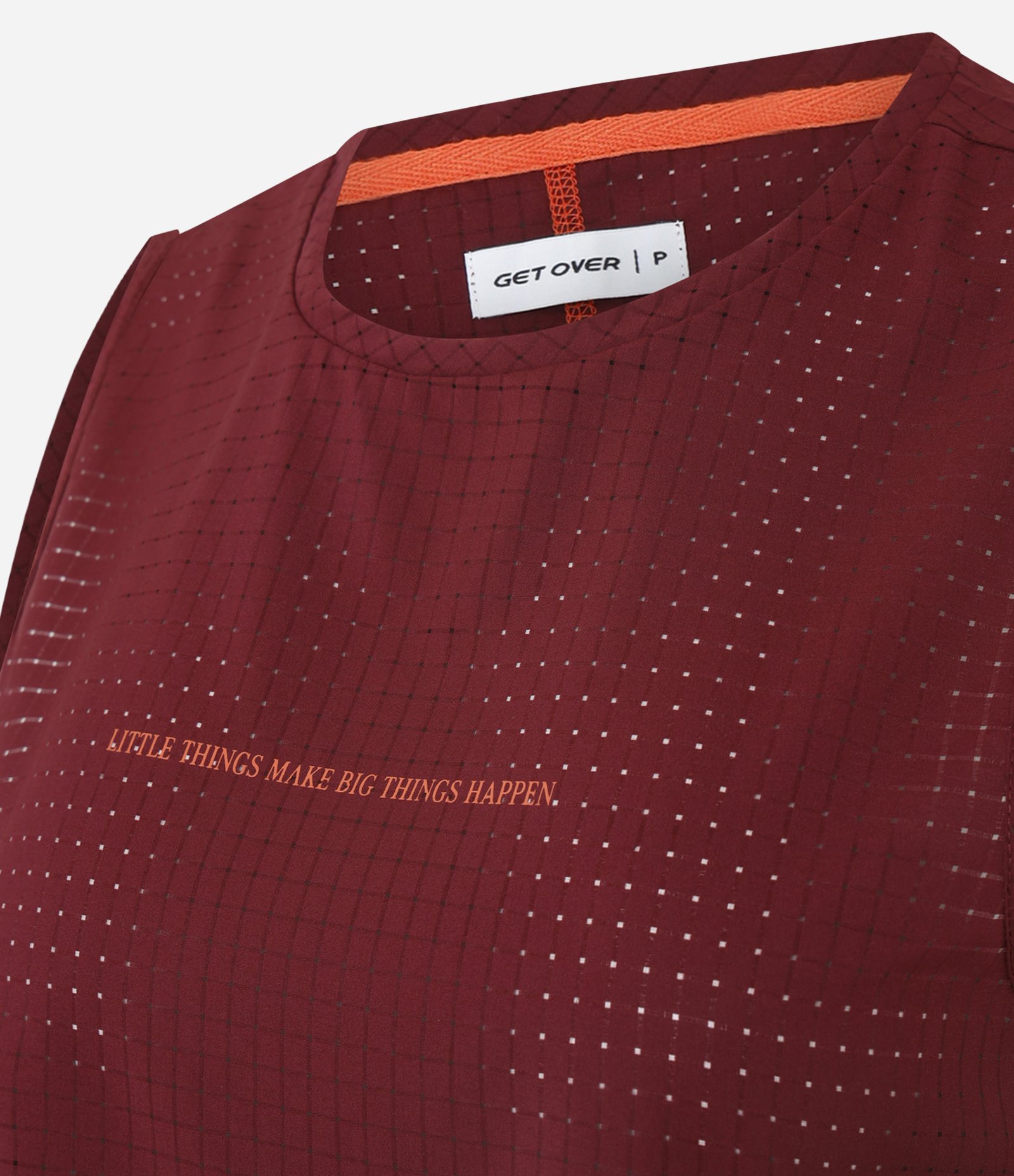 Regata Esportiva em Microfibra com Textura de Furinhos Vermelho 6