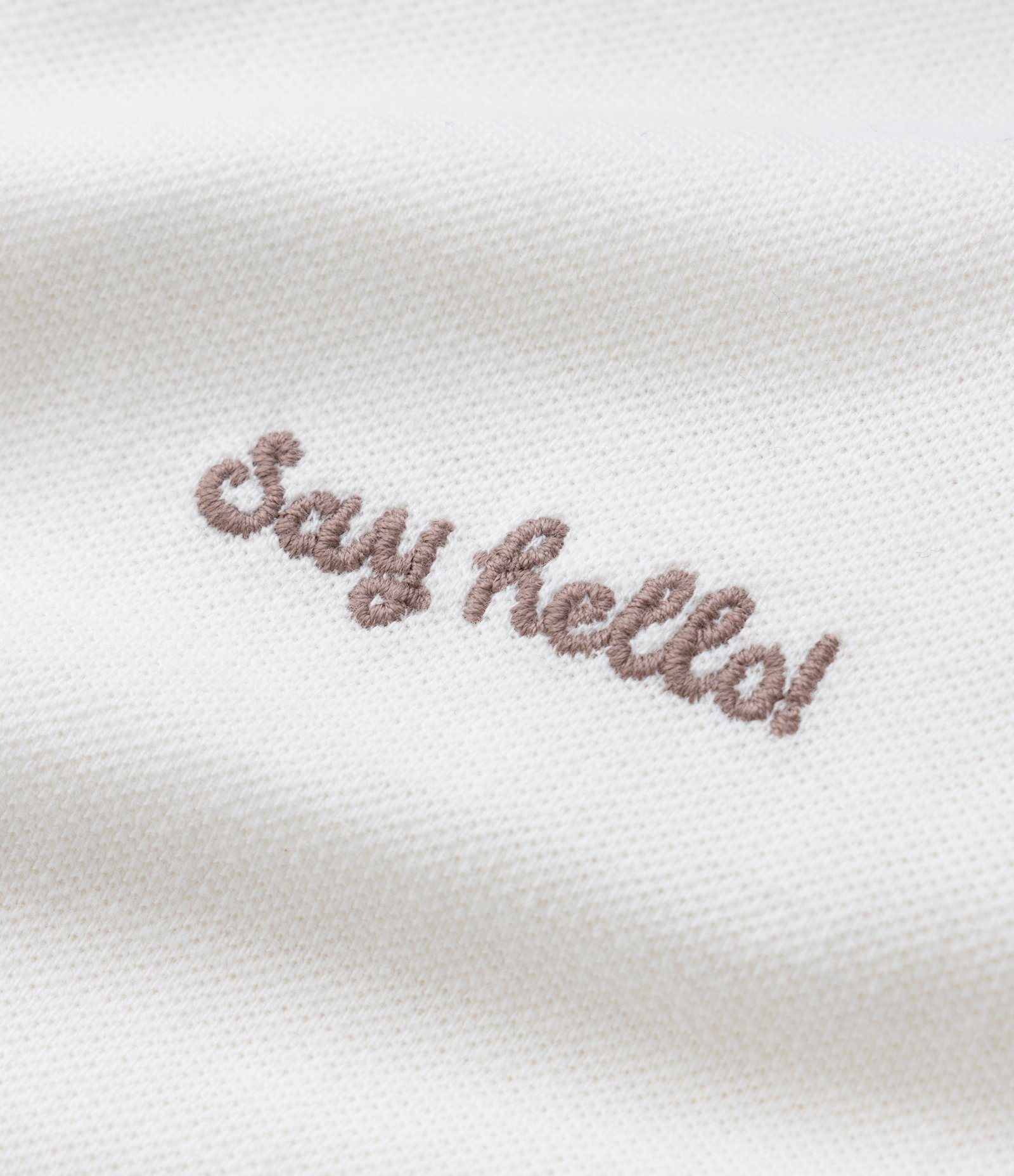 Camiseta Infantil com Lettering Bordado – Tam 1 a 5/6 Anos Off White 4