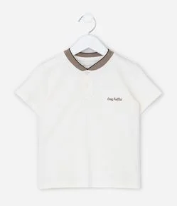 Camiseta Infantil com Lettering Bordado – Tam 1 a 5/6 Anos