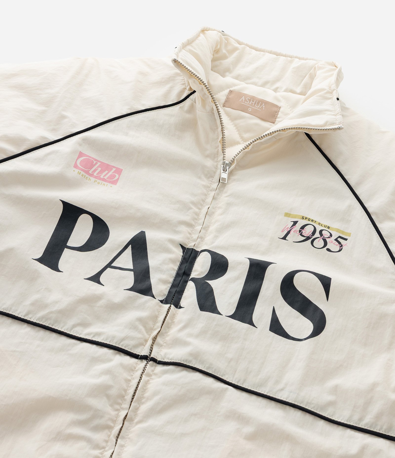 Jaqueta Bomber Oversized em Microfibra com Lettering Curve & Plus Size Off White 9