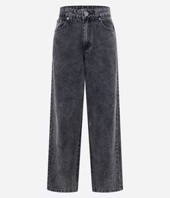 Calça Baggy Cintura Média em Jeans com 05 Bolsos