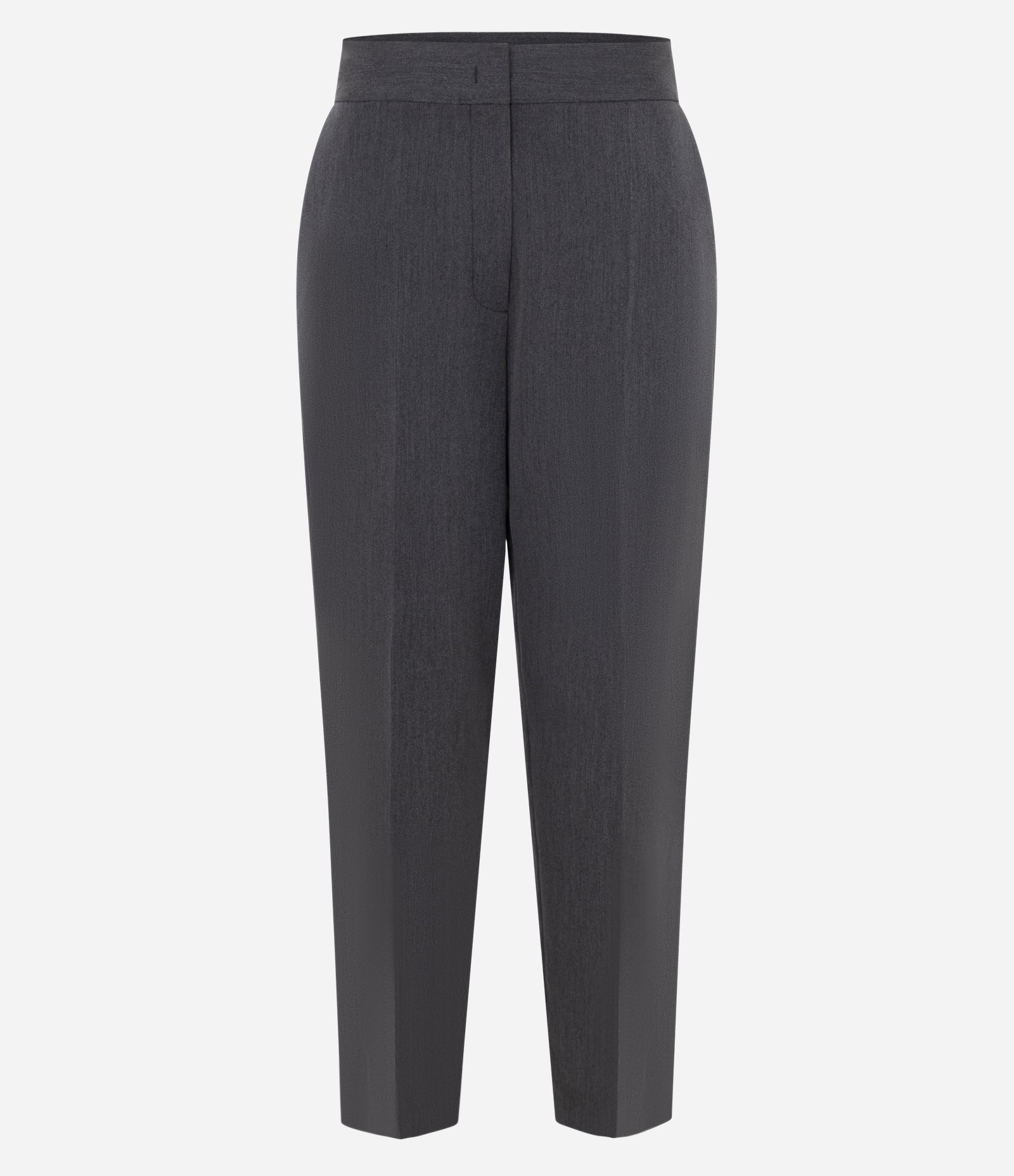 Calça Cropped em Alfaiataria com Bolsos Laterais Cinza 5