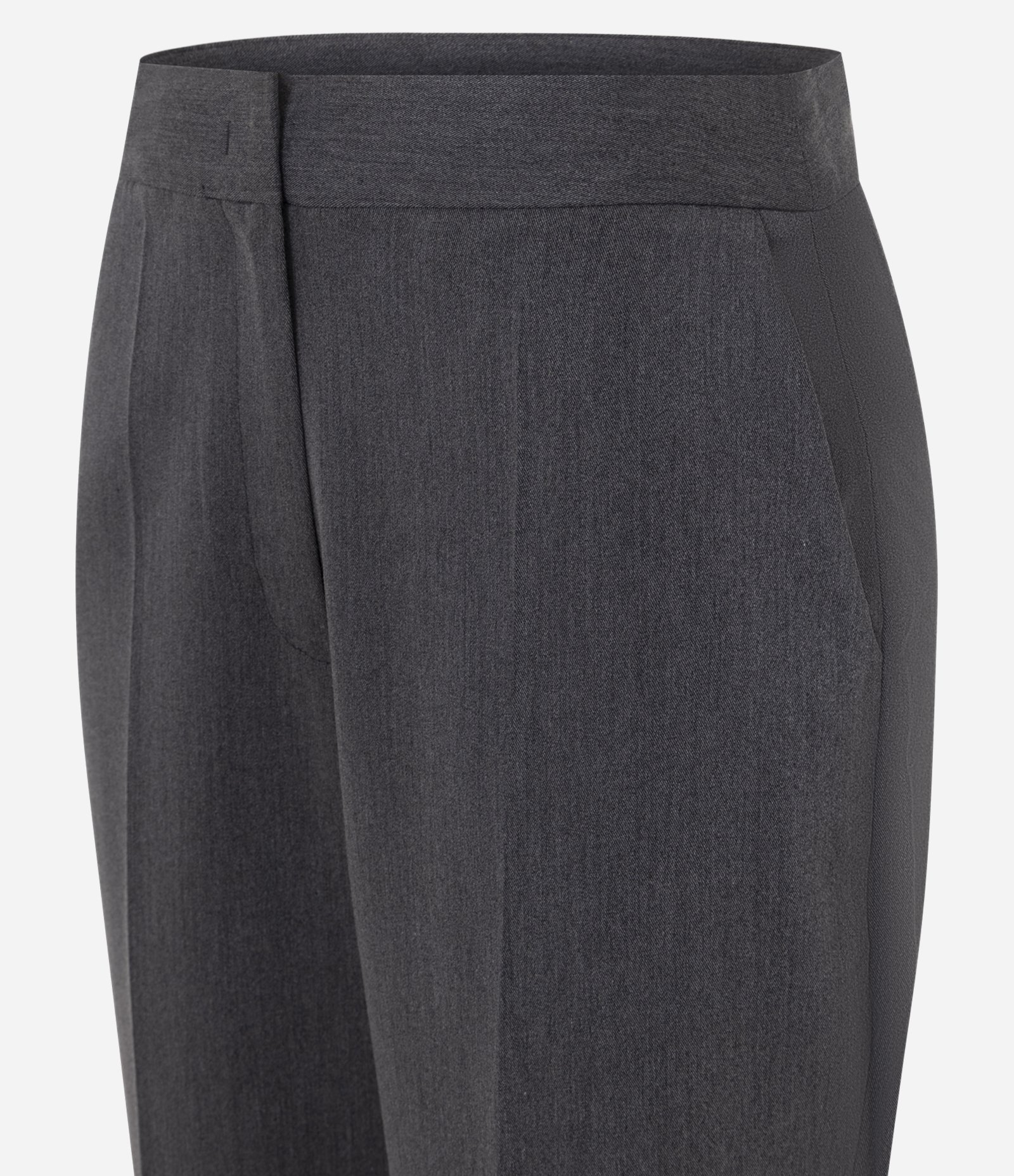 Calça Cropped em Alfaiataria com Bolsos Laterais Cinza 6