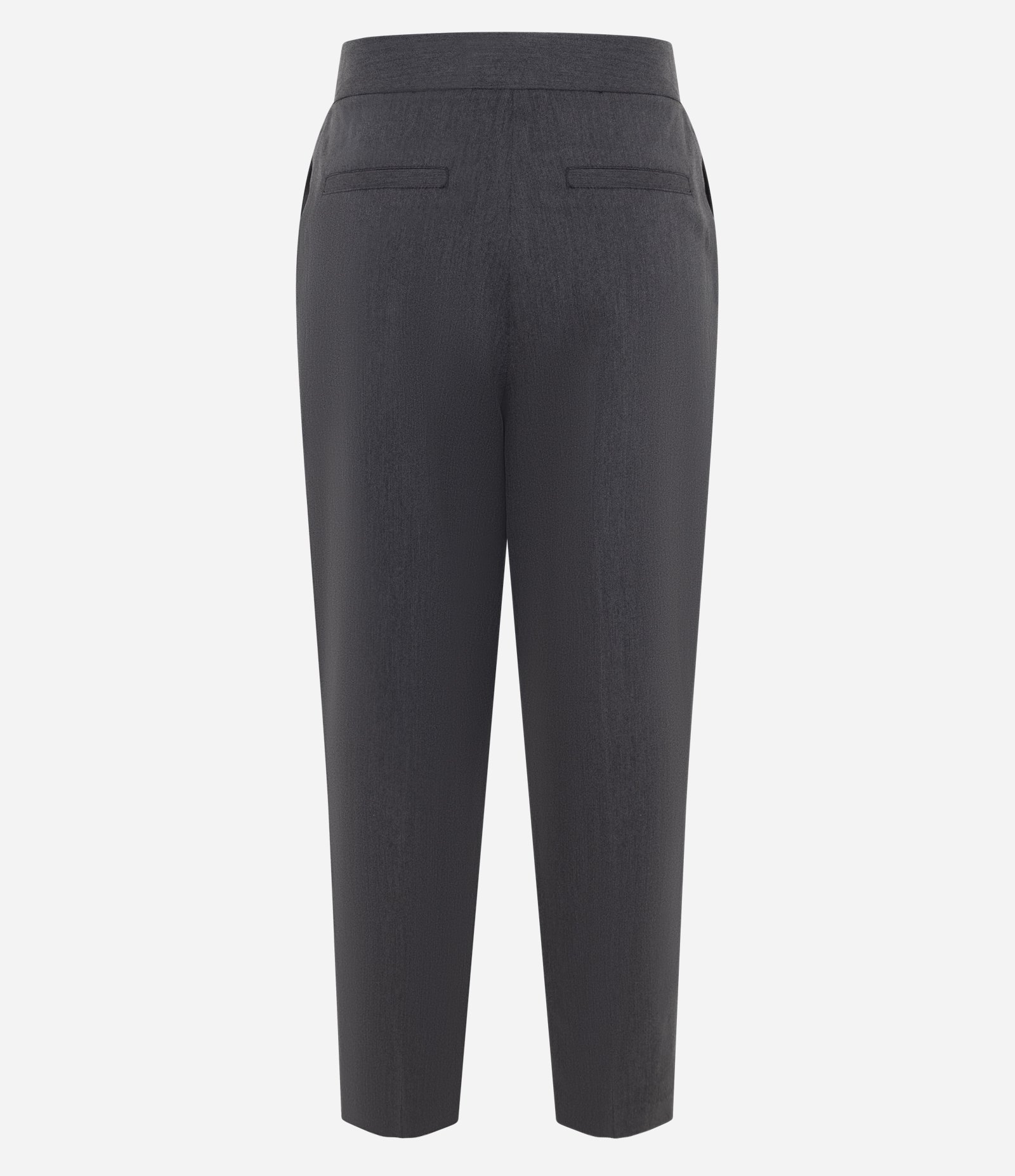 Calça Cropped em Alfaiataria com Bolsos Laterais Cinza 7