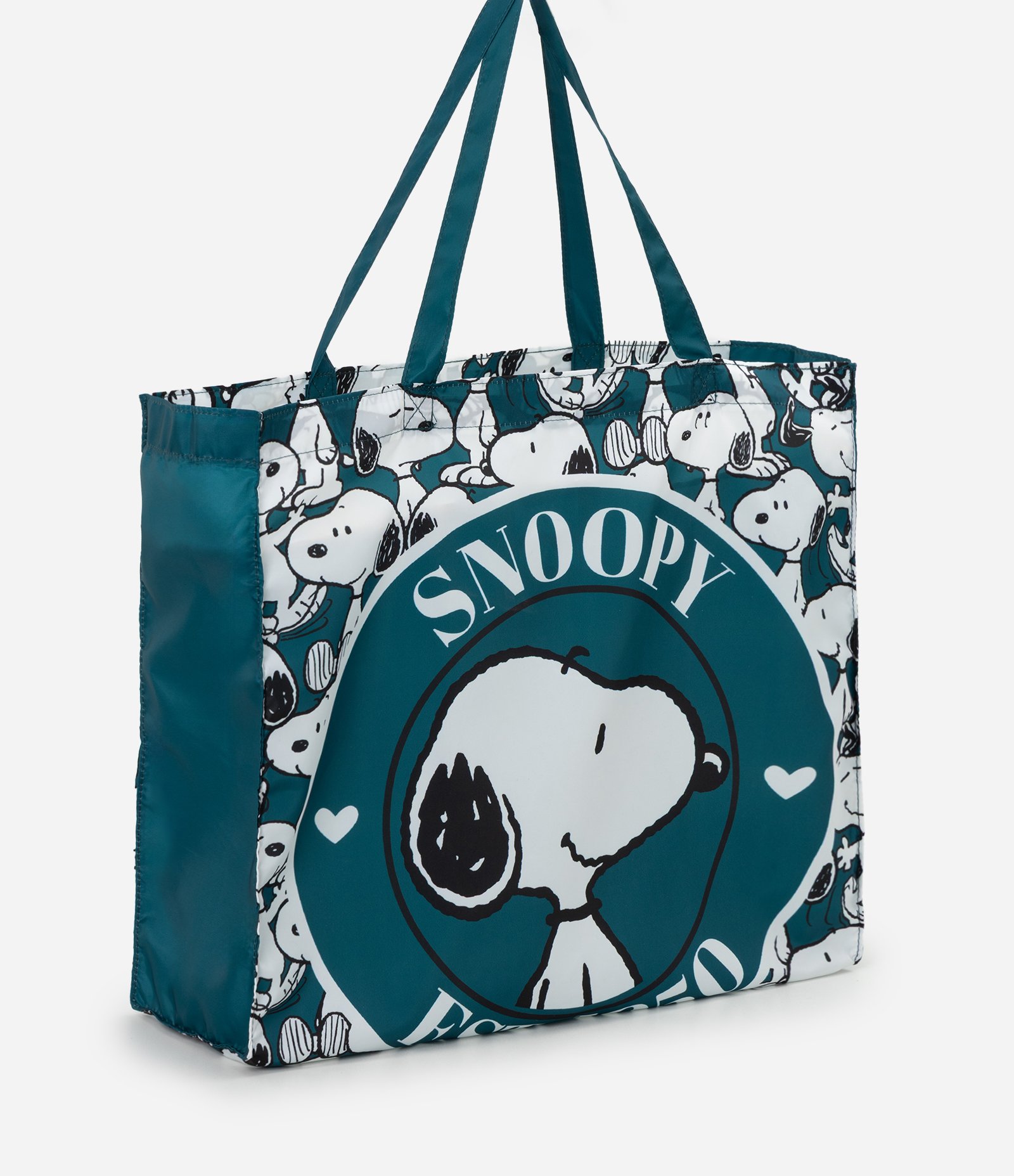 Sacola de Compras com Estampa Snoopy Verde 1