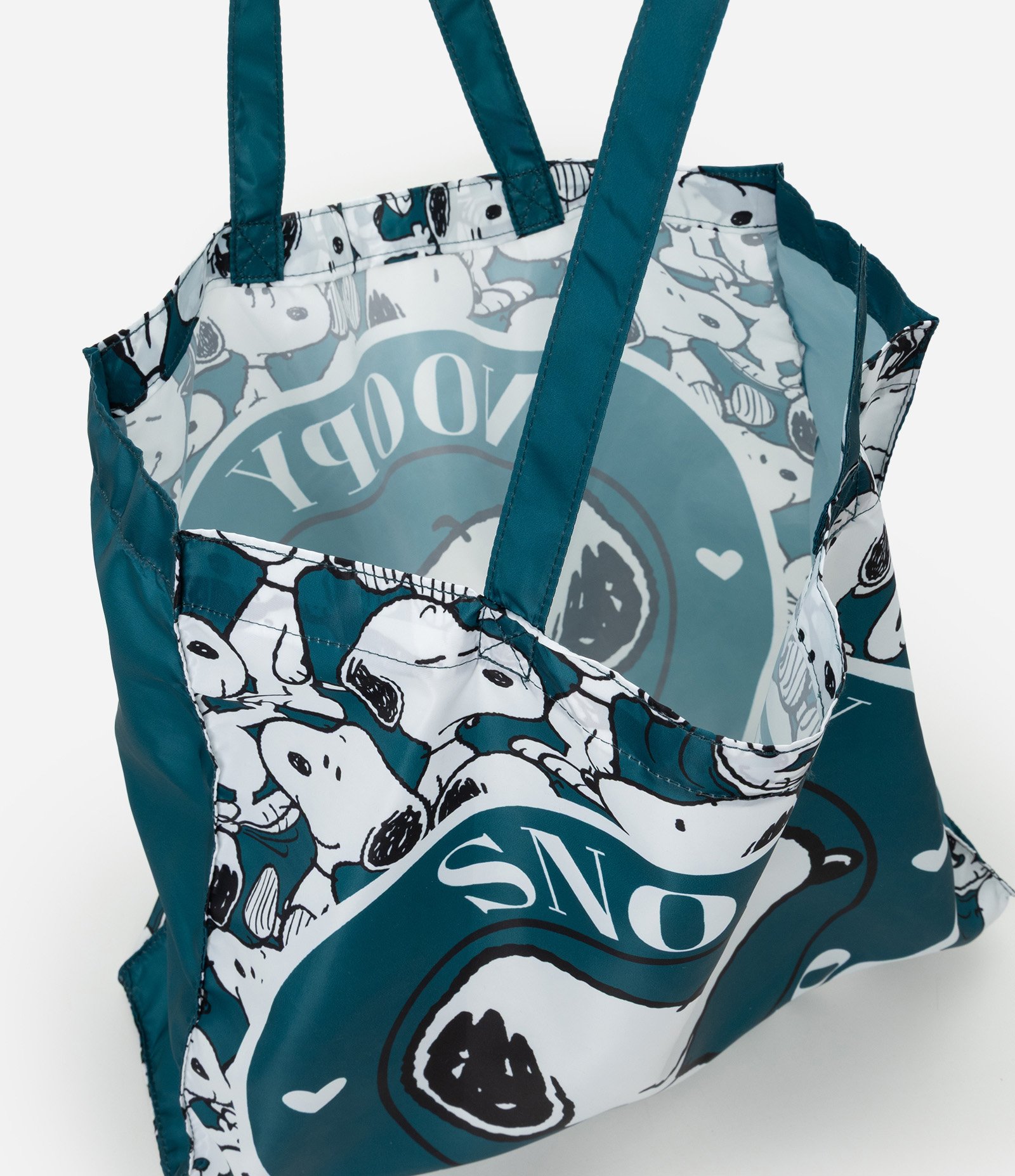 Sacola de Compras com Estampa Snoopy Verde 5