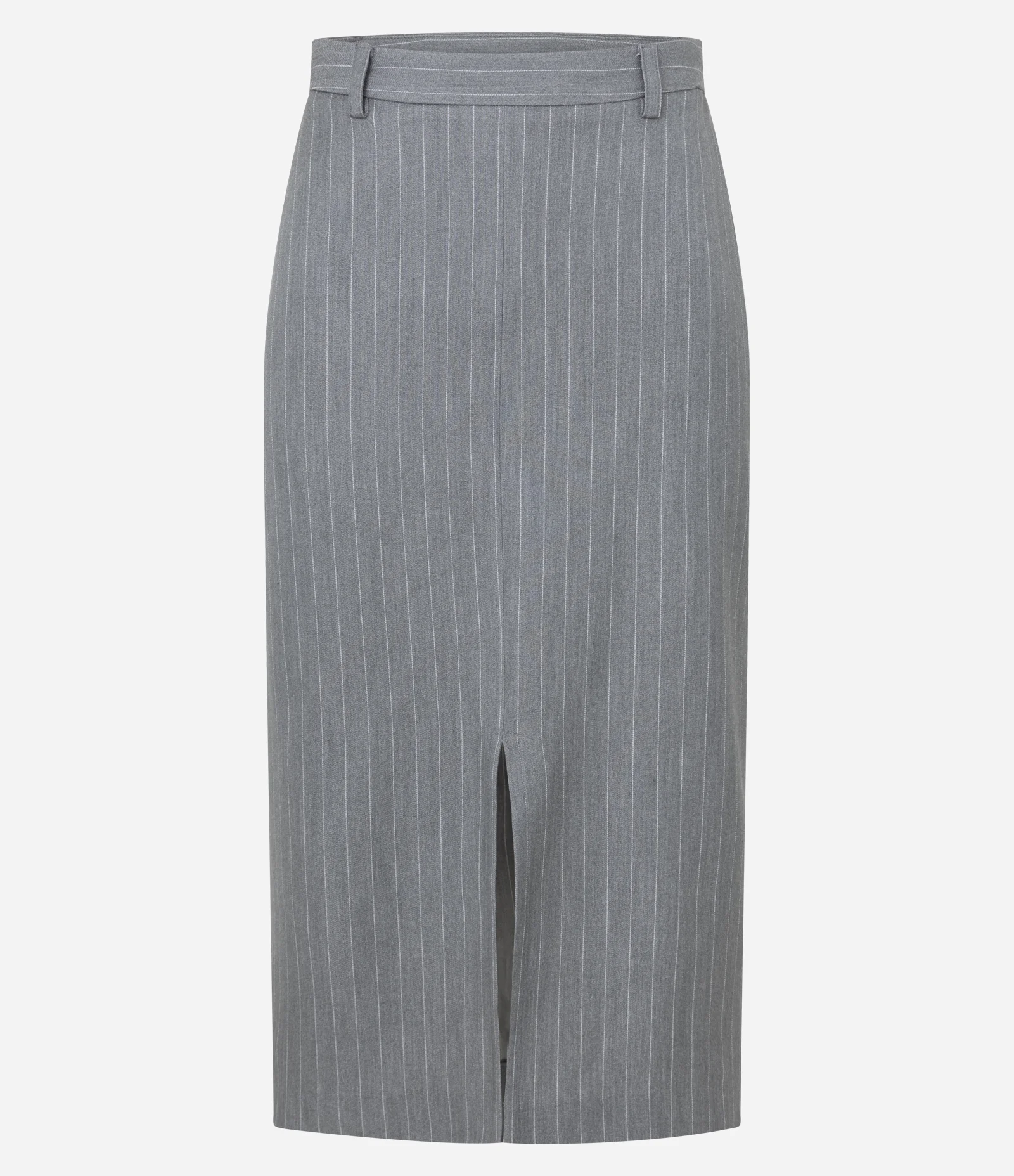 Saia Lápis em Alfaiataria com Fenda Frontal Cinza 5