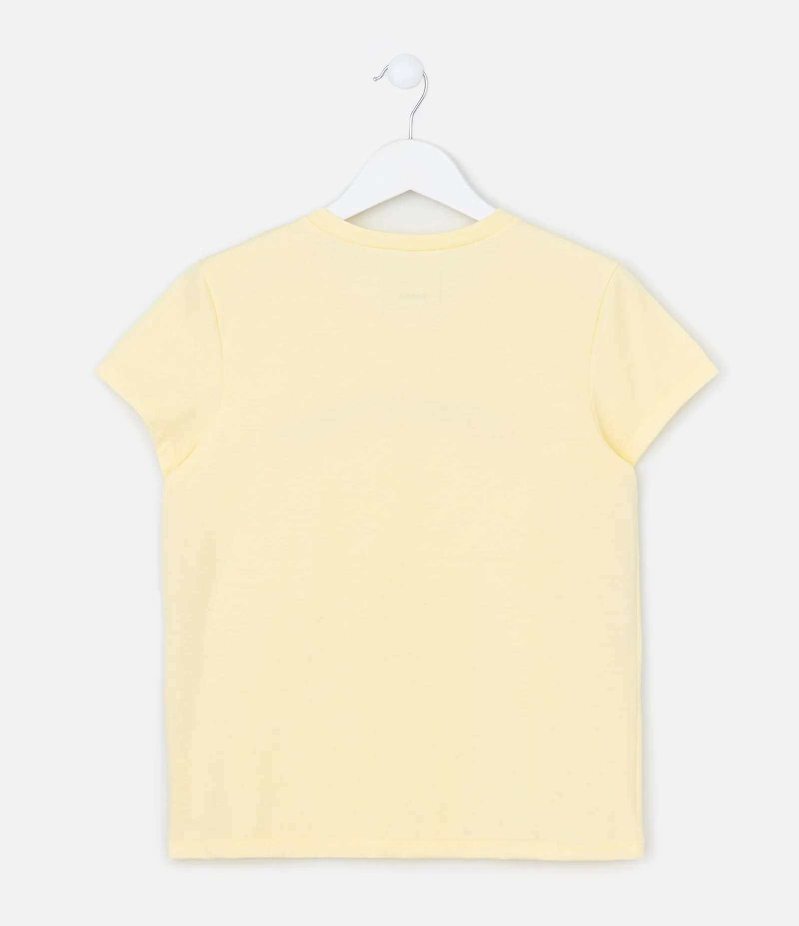 Camiseta Infantil Slim com Lettering Oxford Street e Flores - Tam 5 a 14 Anos Amarelo 2