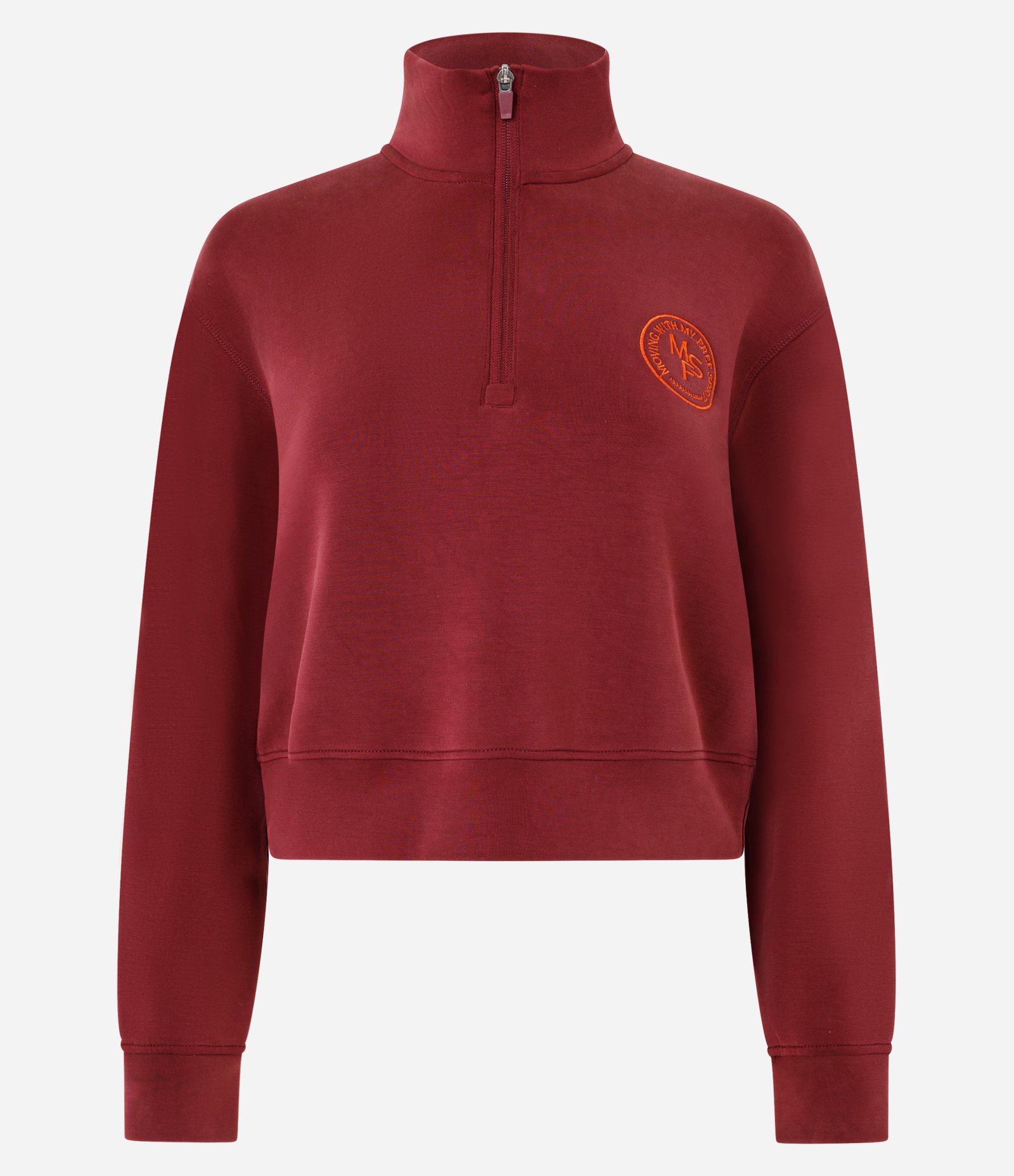 Casaco Esportivo em Modal com Gola Alta e Zíper Vermelho 4