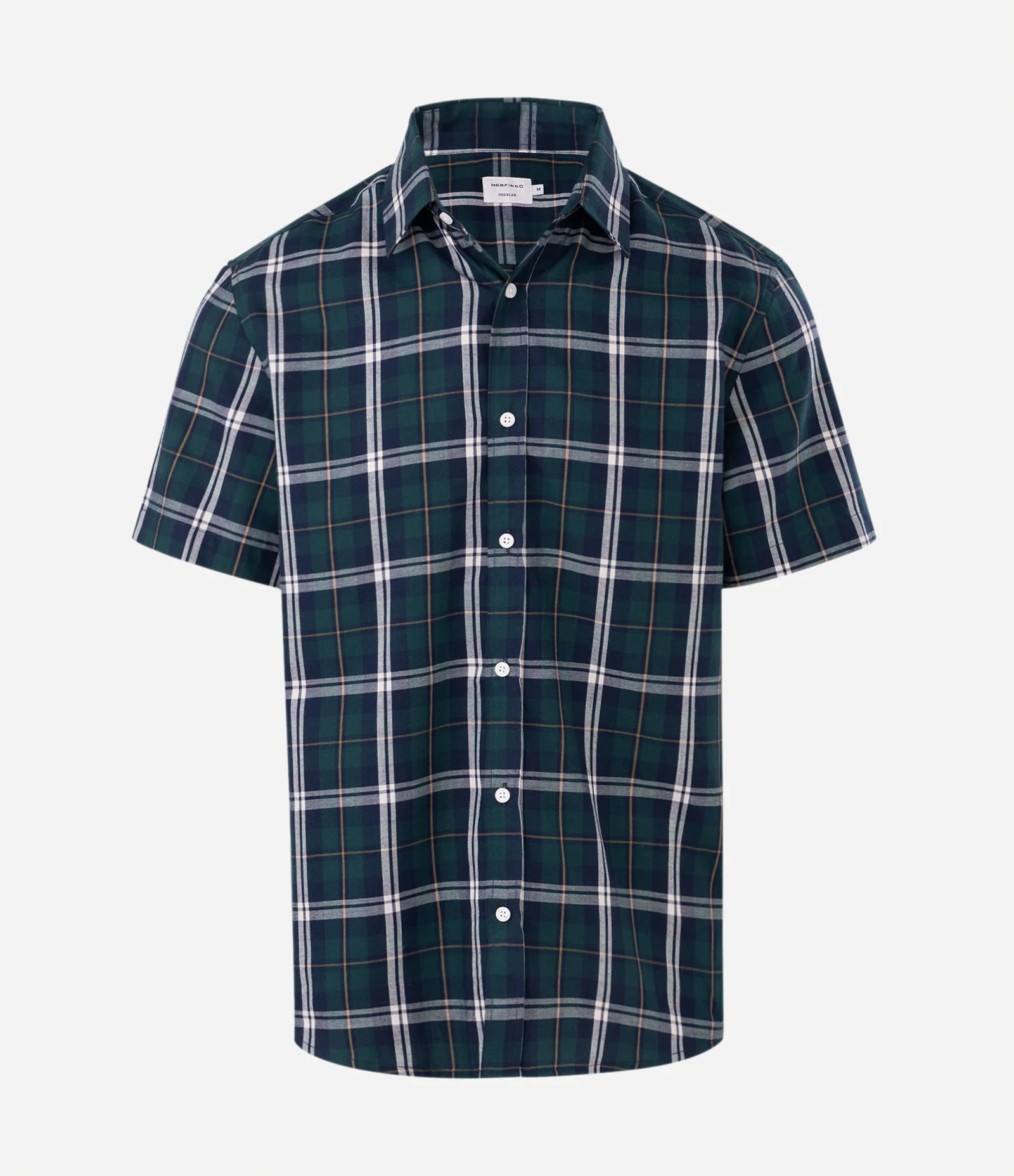 Camisa Manga Curta em Flanela Xadrez Azul 1