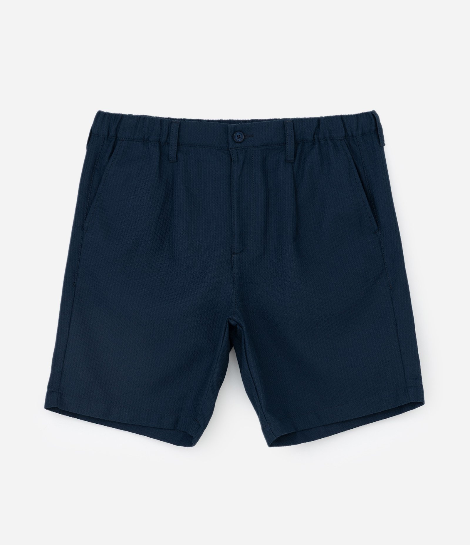 Bermuda Texturizada em Algodão com Amarração e Bolsos Azul 5