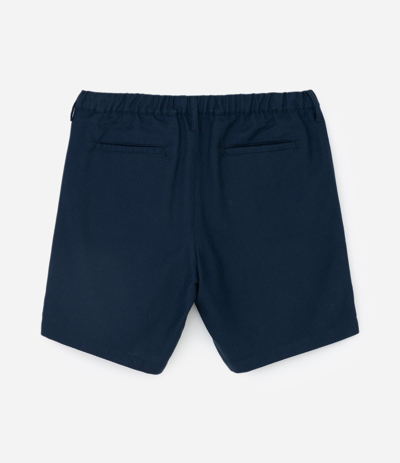 Bermuda Texturizada em Algodão com Amarração e Bolsos Azul 6