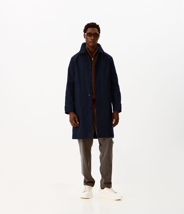 Trench Coat Tecnológico Repelente à Água Azul | Renner