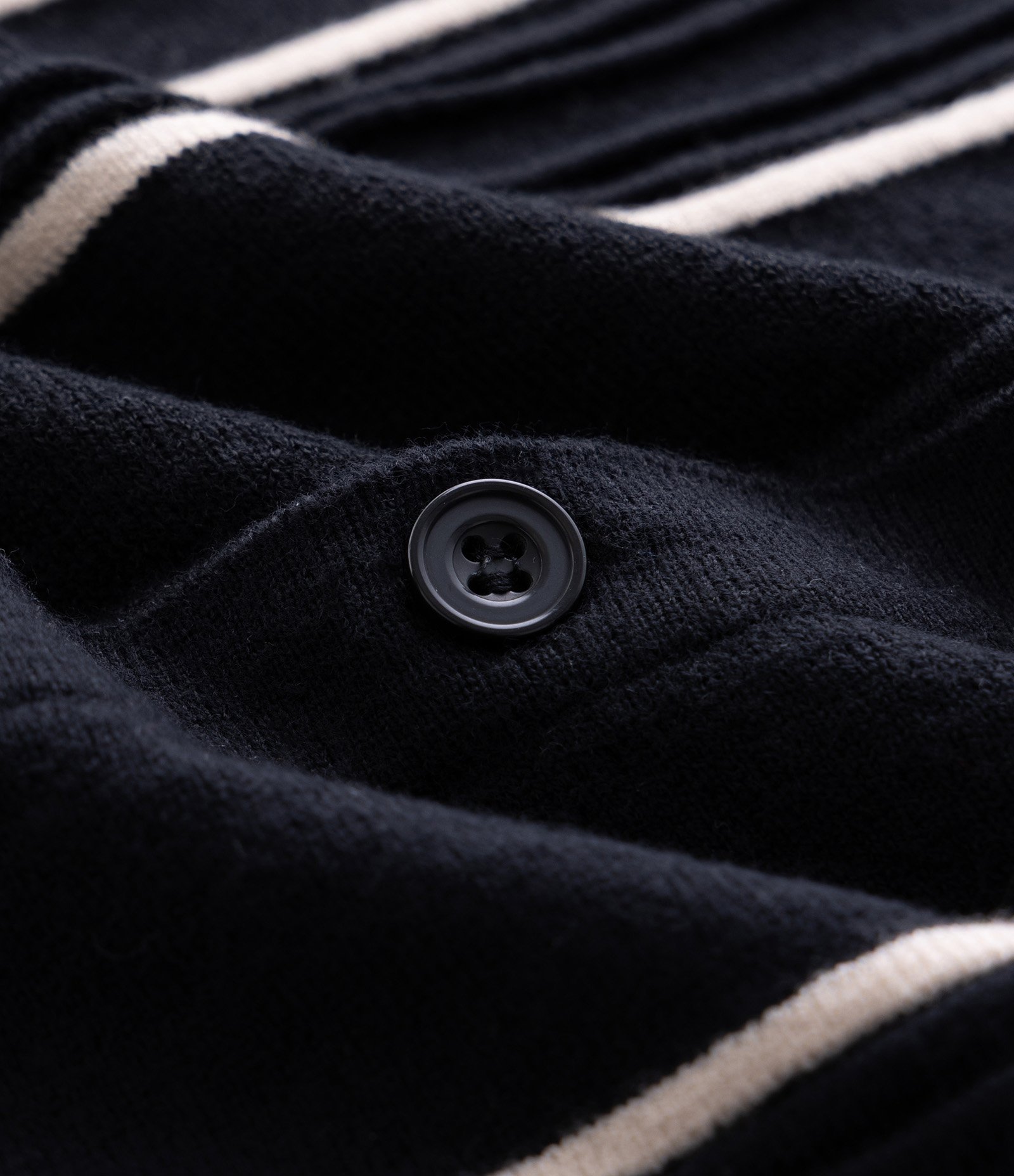 Camisa Masculina Manga Curta Tricô Listras Barradas Preto 7