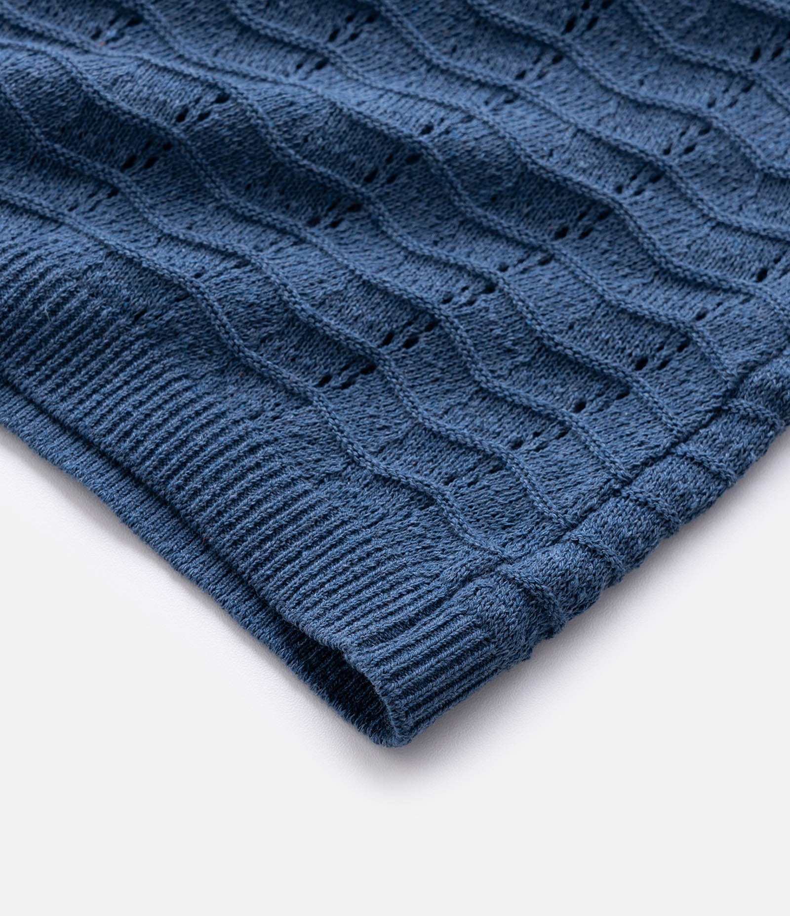 Camisa Manga Curta Texturizada Azul 7