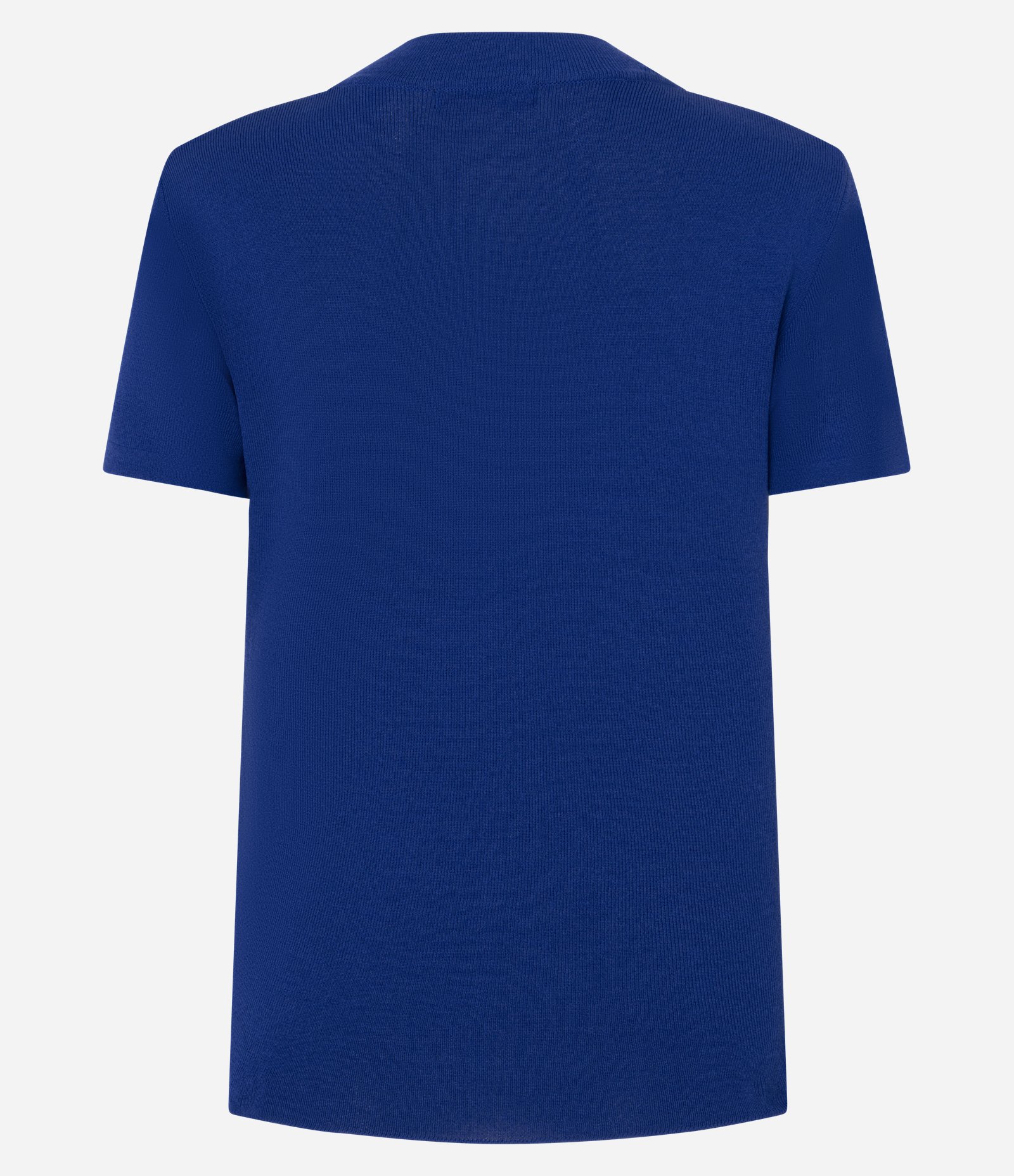Blusa Básica em Tricô com Golinha Azul 3