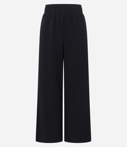 Calça Wide Leg Moletom com Cós Estruturado