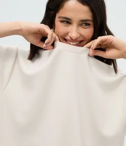 Blusa Oversized Interlock com Mangas Amplas