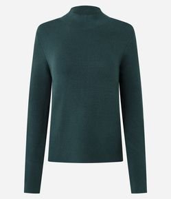 Blusa em Tricô com Golinha Alta