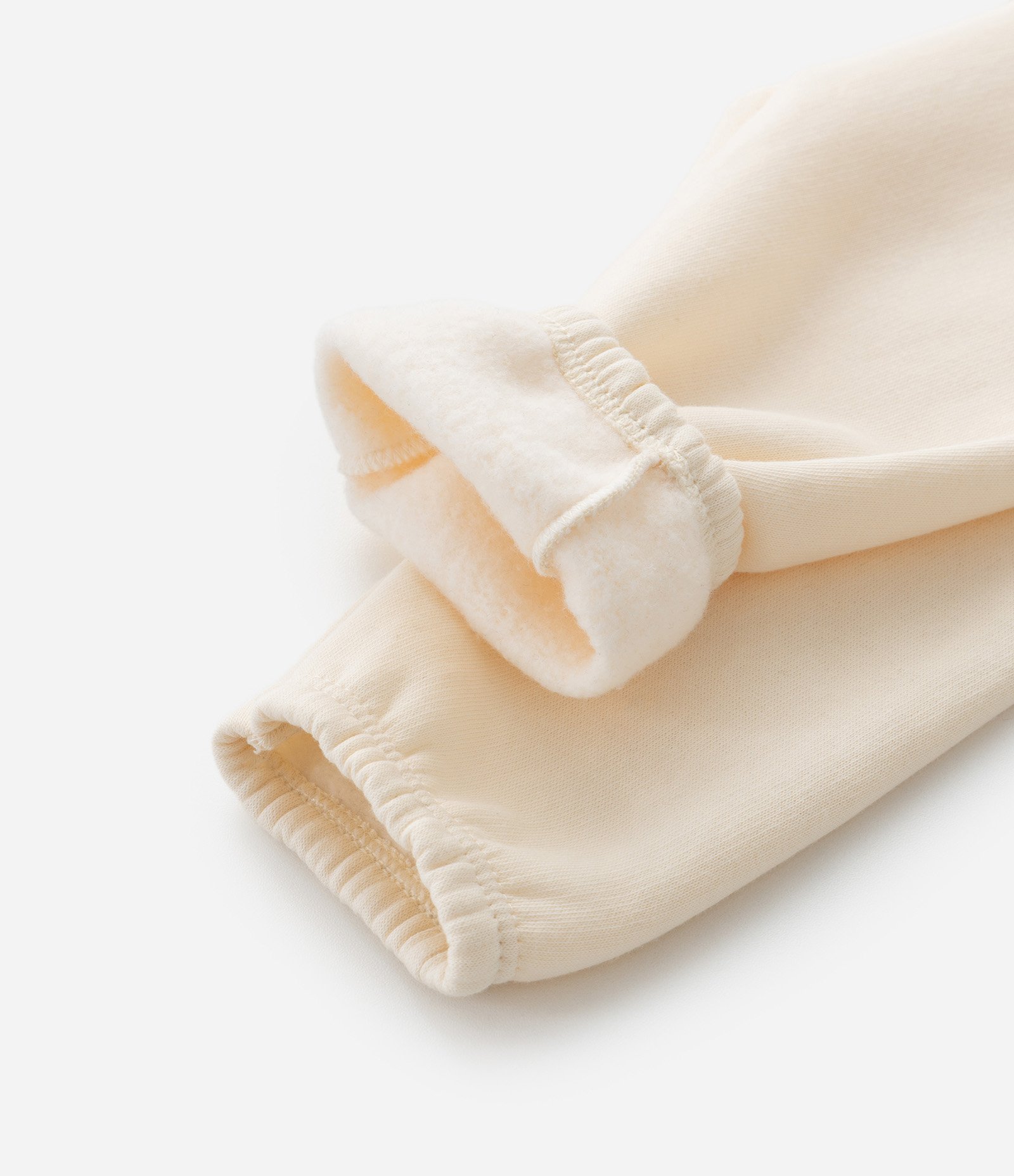 Calça Infantil em Moletom com Felpa e Babadinho – Tam RN a 18 Meses Off White 5