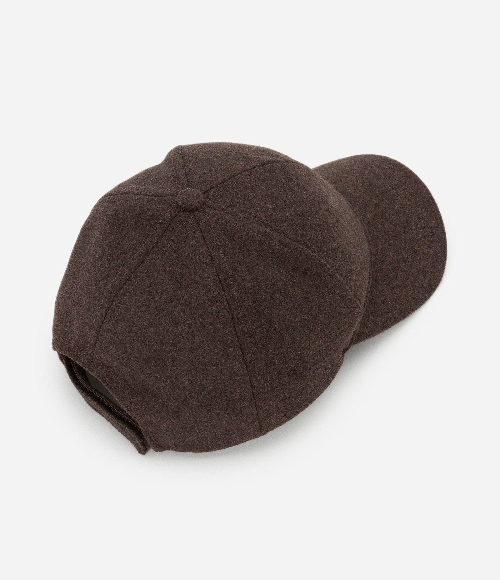 Boné Aba Curva em Feltro Mescla Marrom Escuro 3