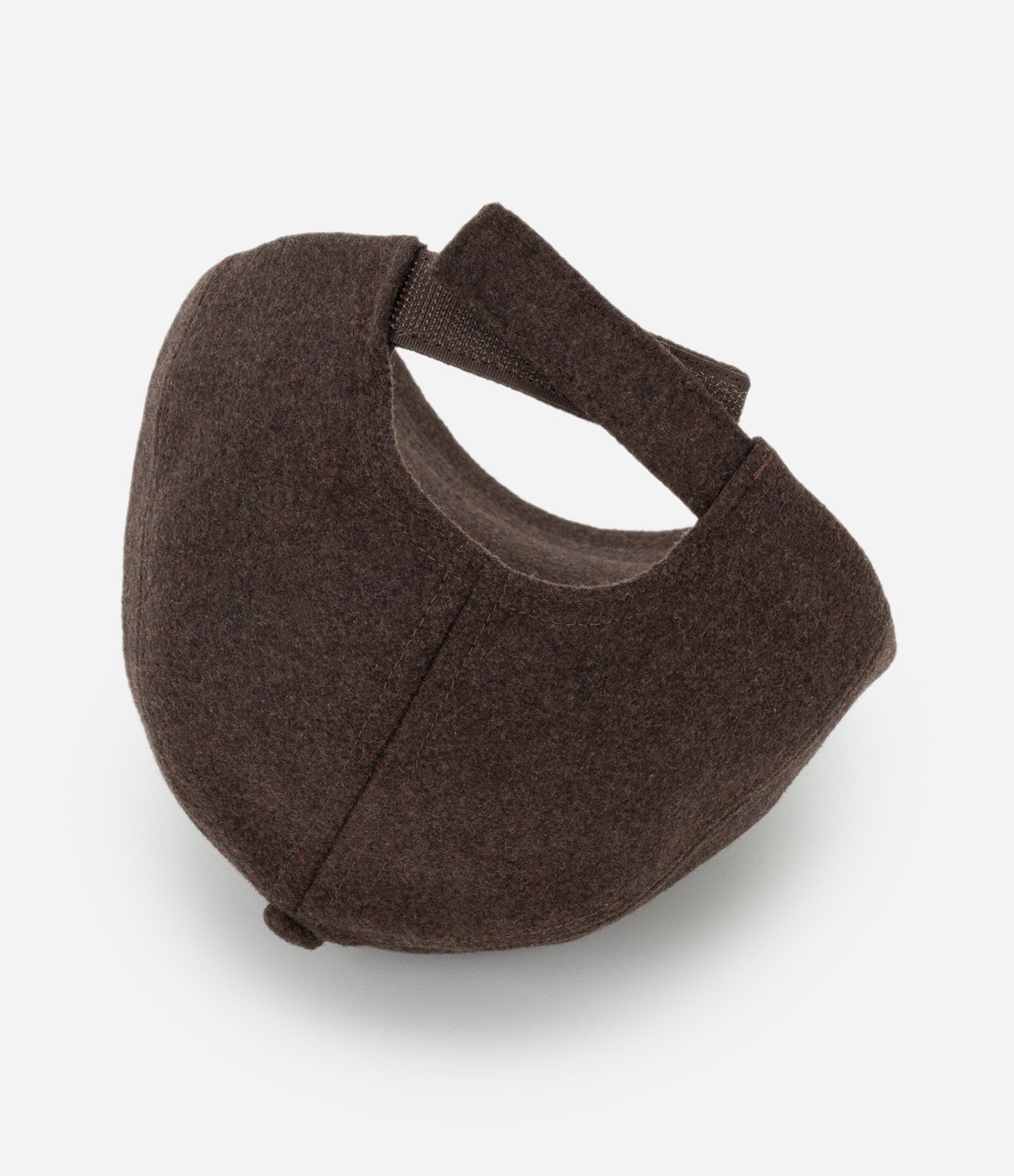 Boné Aba Curva em Feltro Mescla Marrom Escuro 4