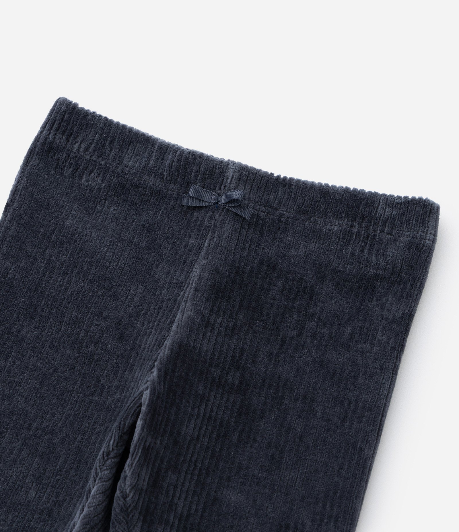 Calça Infantil em Veludo com Lacinho na Barra – Tam 0 a 18 Meses Cinza Escuro 5