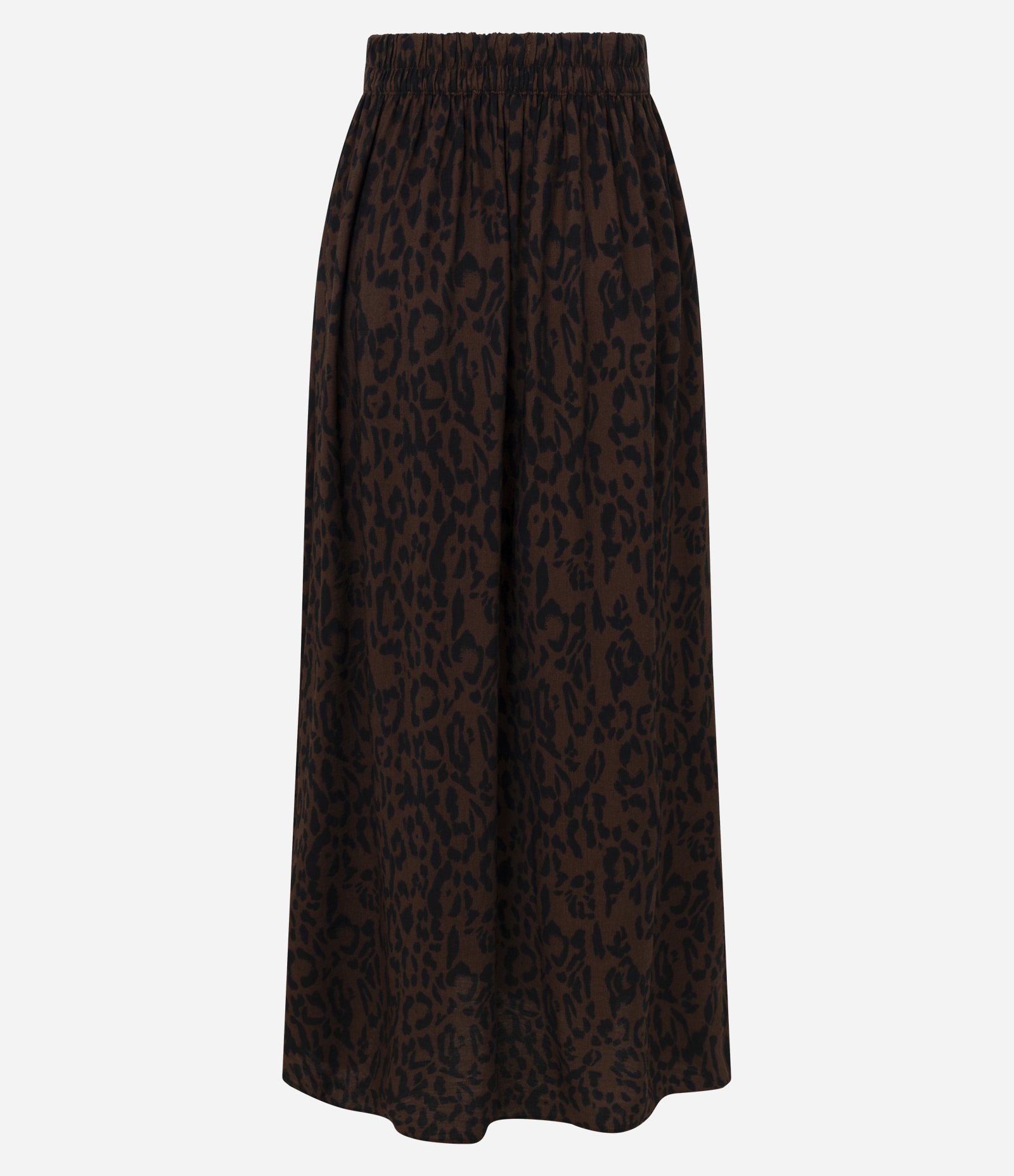 Saia Midi em Crepe com Estampa Animal Print Marrom 6
