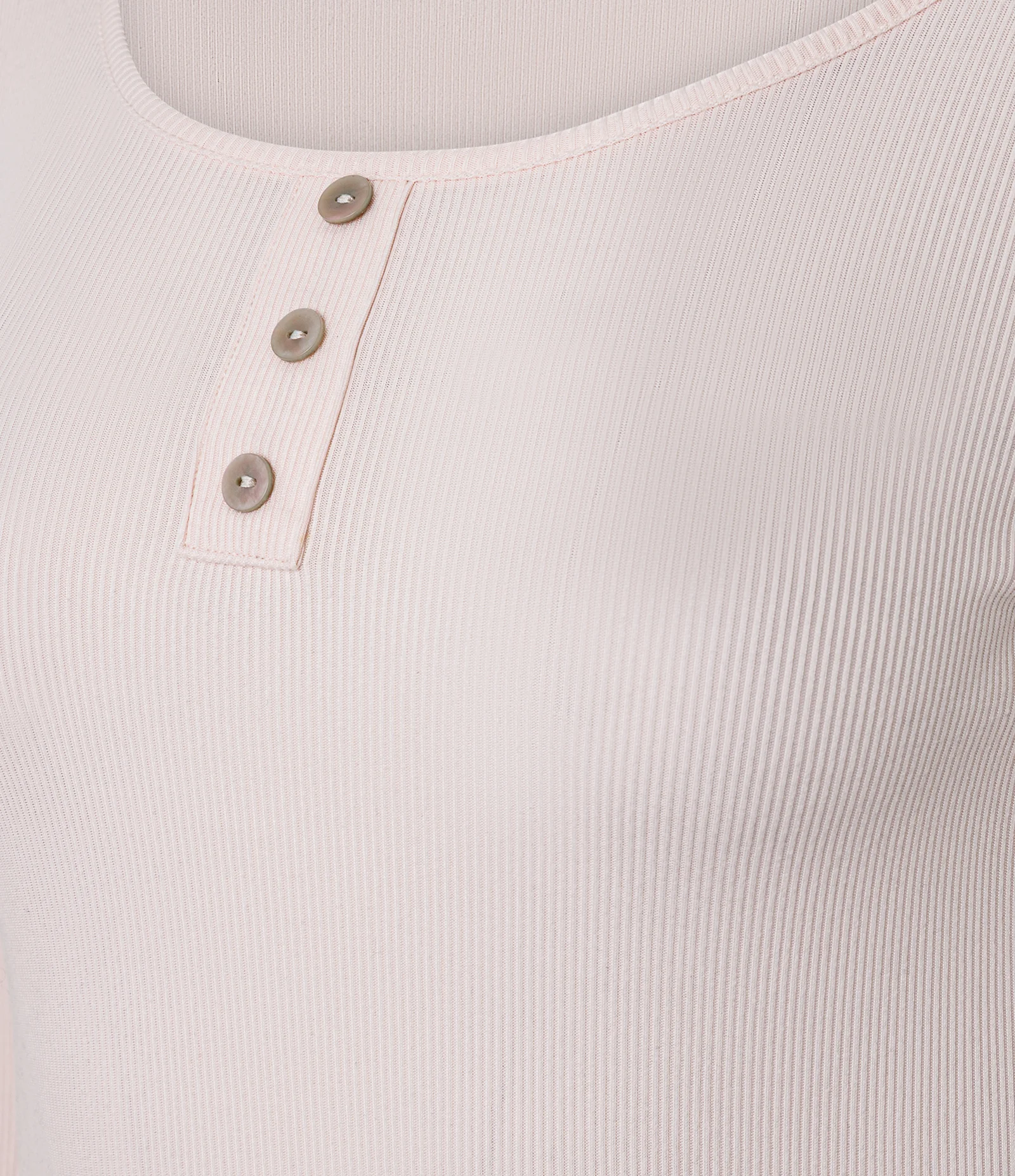 Blusa Pijama Canelada com Botões na Gola Redonda Rosa 4