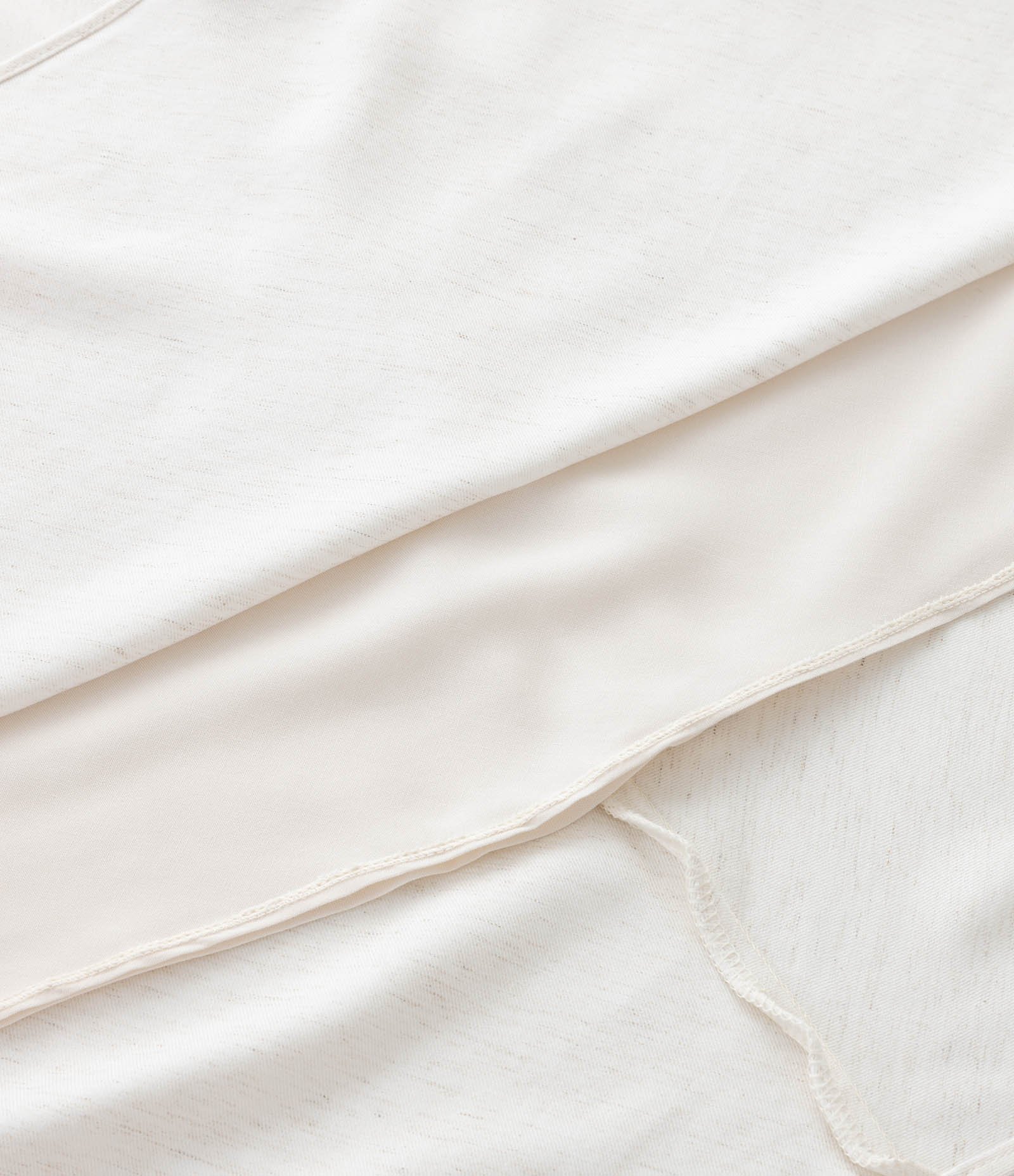 Vestido Longo em Viscolinho com Decote Degagê  e Amarração Curve & Plus Size Off White 7