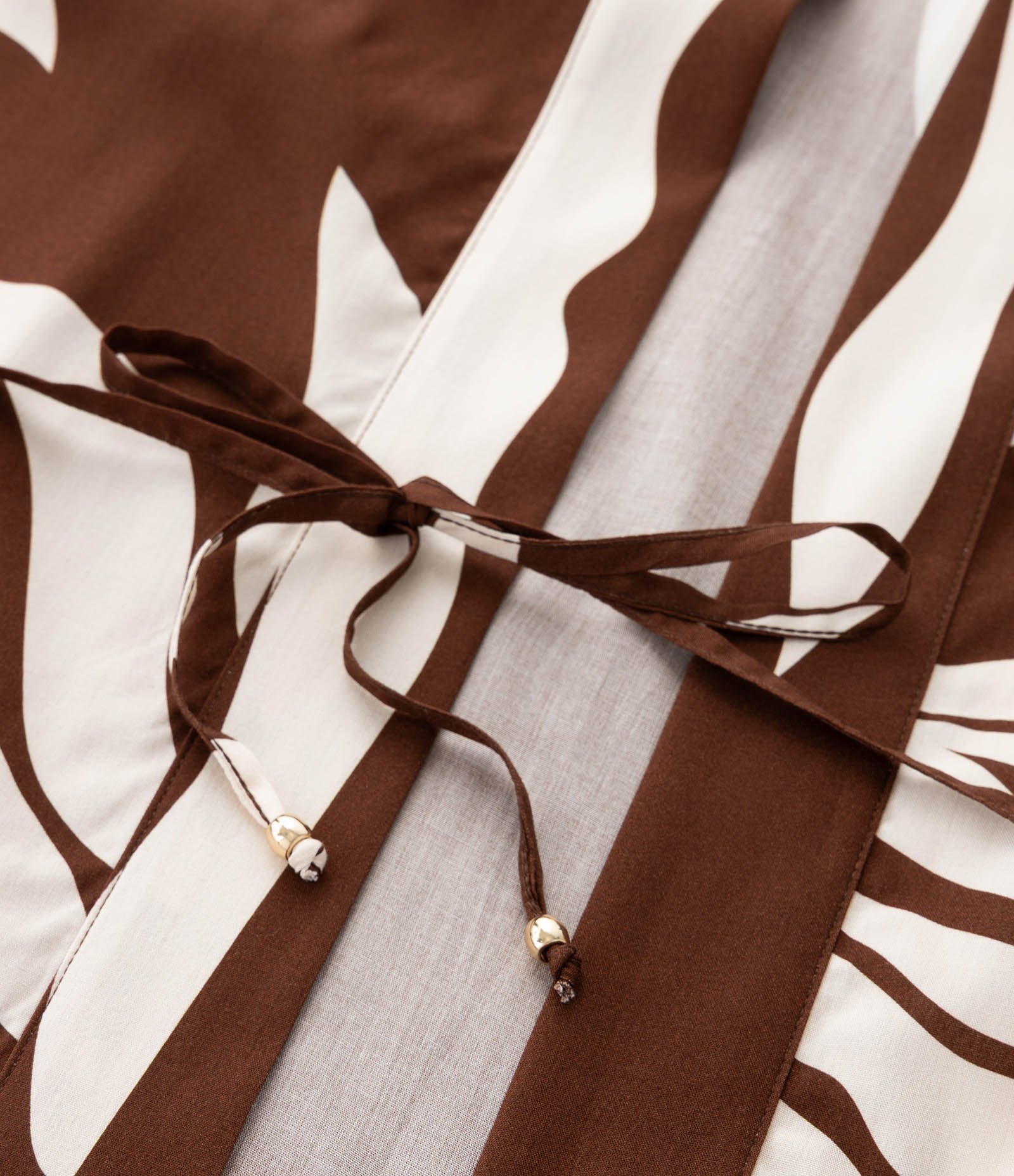 Kimono Alongado com Manga Curta  Estampado Curve & Plus Size Marrom 8