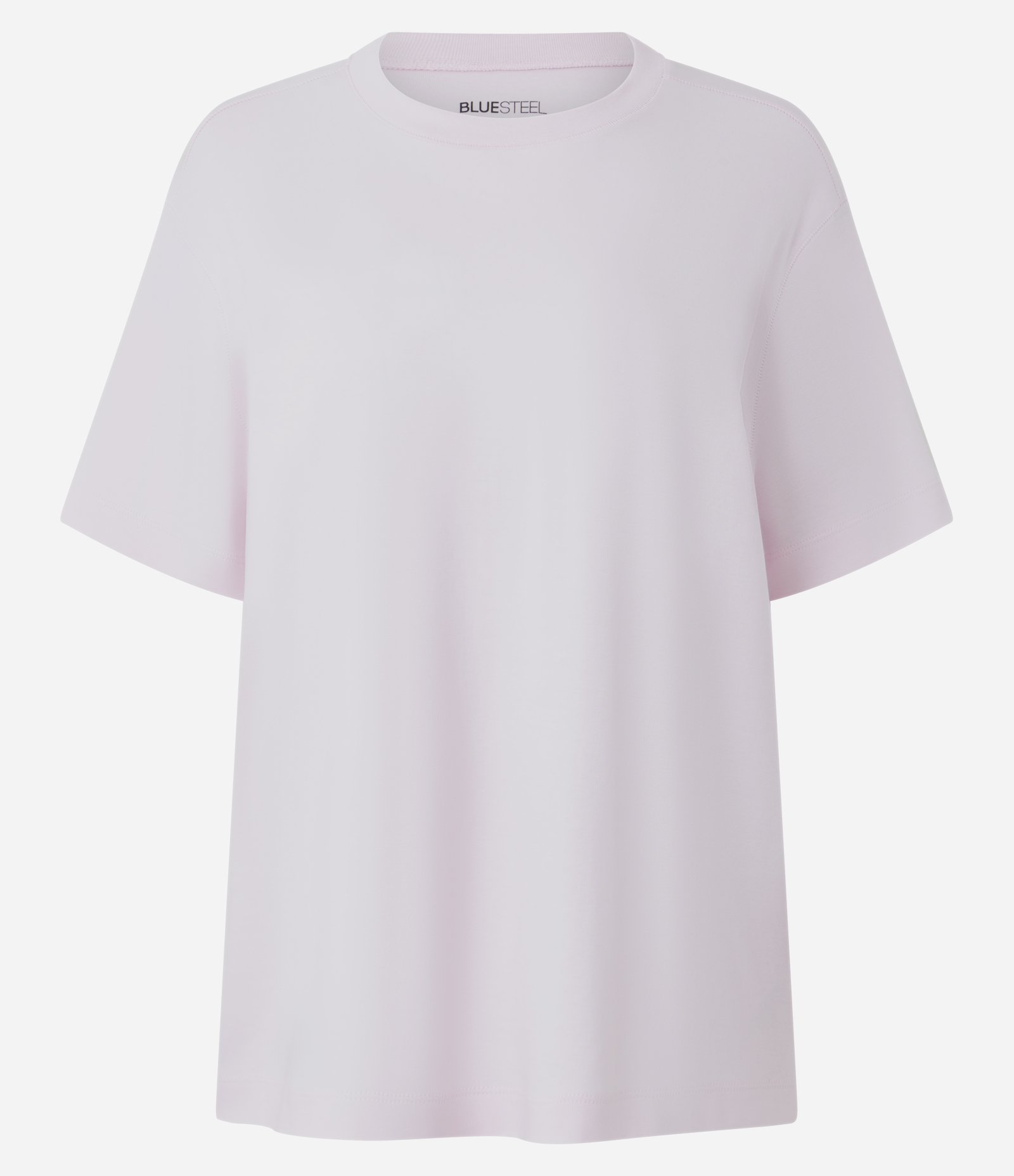 Camiseta Boxy em Algodão Peruano com Manga Curta Rosa 5
