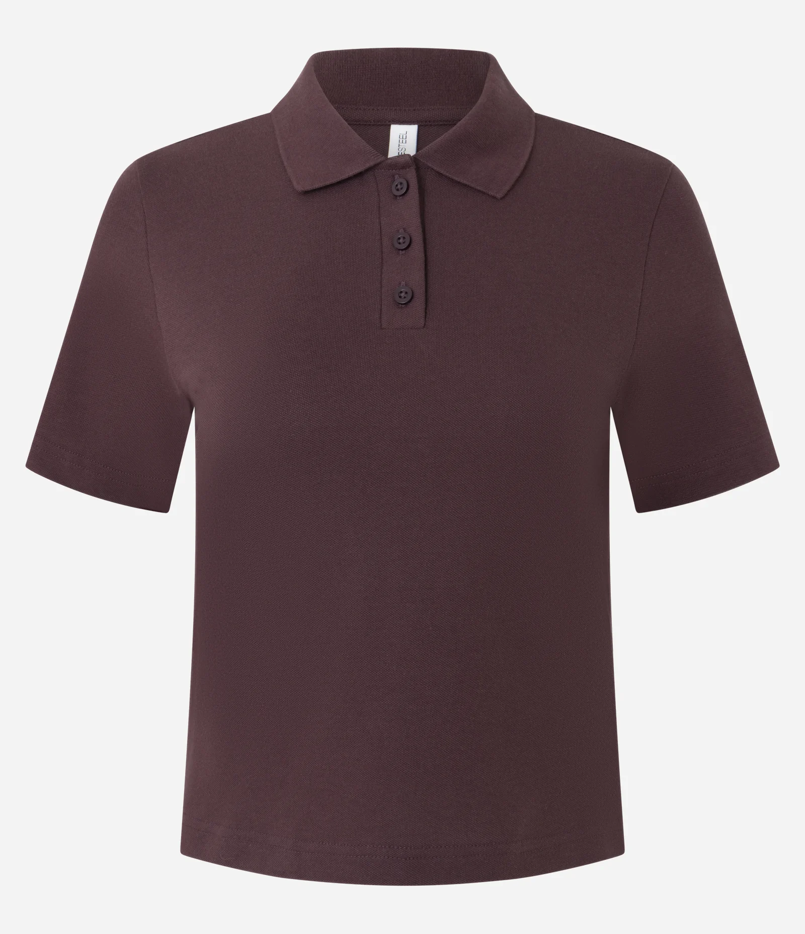 Blusa Polo em Algodão Peruano com Manga Curta Marrom 2