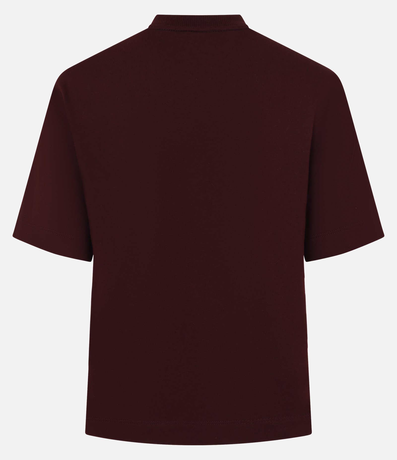 Camiseta Manga Curta Com Laço Frontal Figurativo Bordô 7