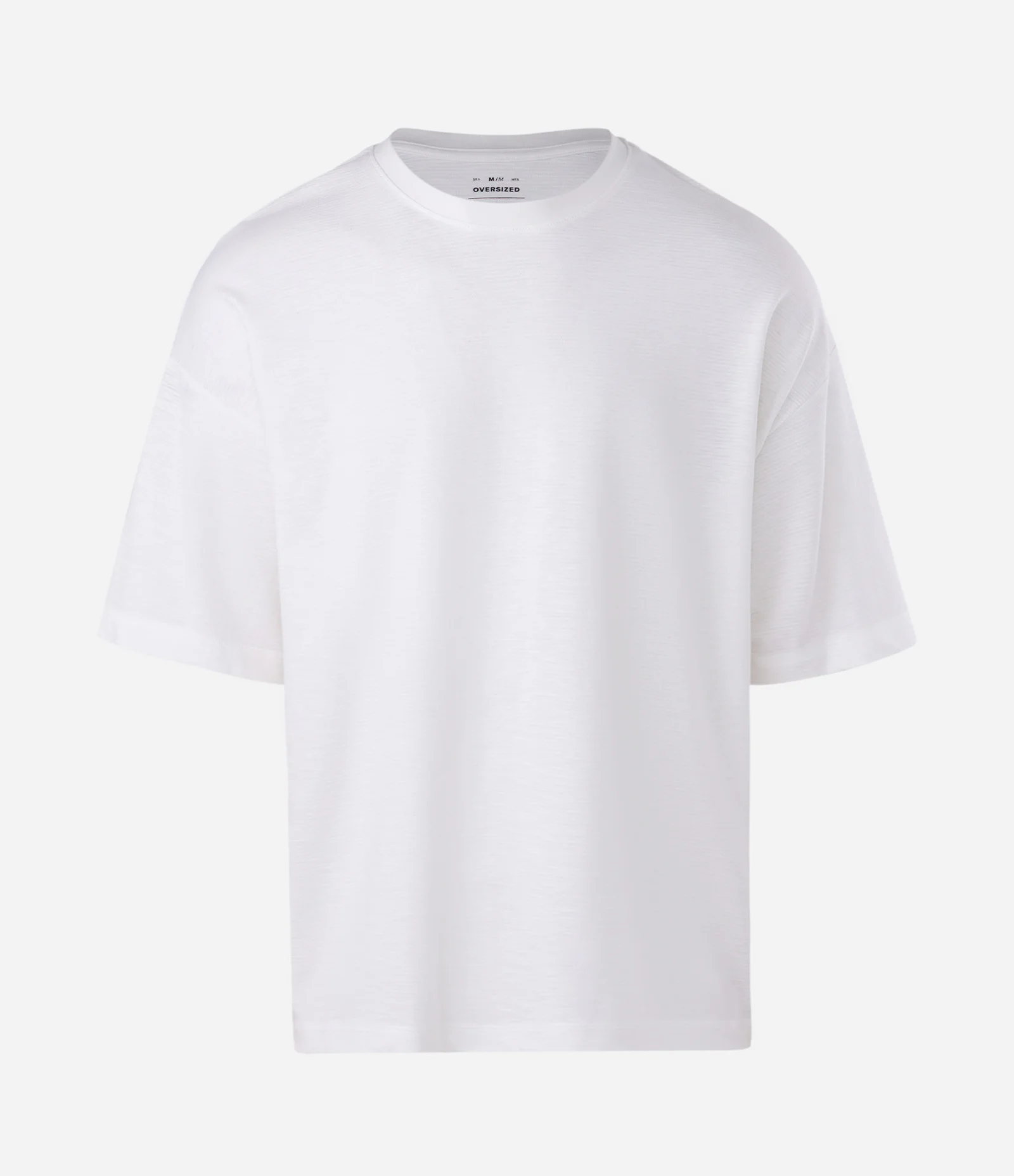 Camiseta Oversized Manga Curta Texturizada Flamê Branco 1