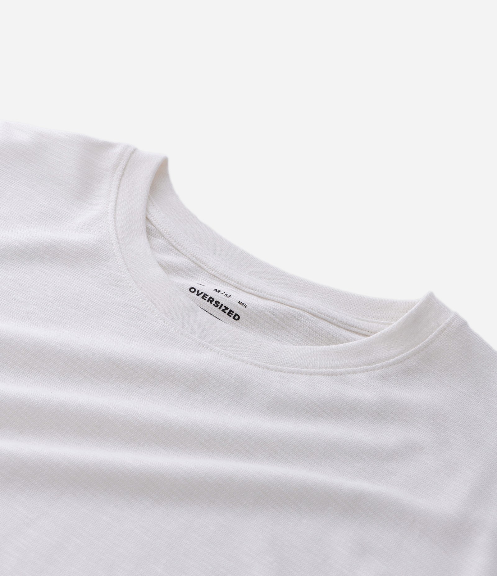 Camiseta Oversized Manga Curta Texturizada Flamê Branco 4